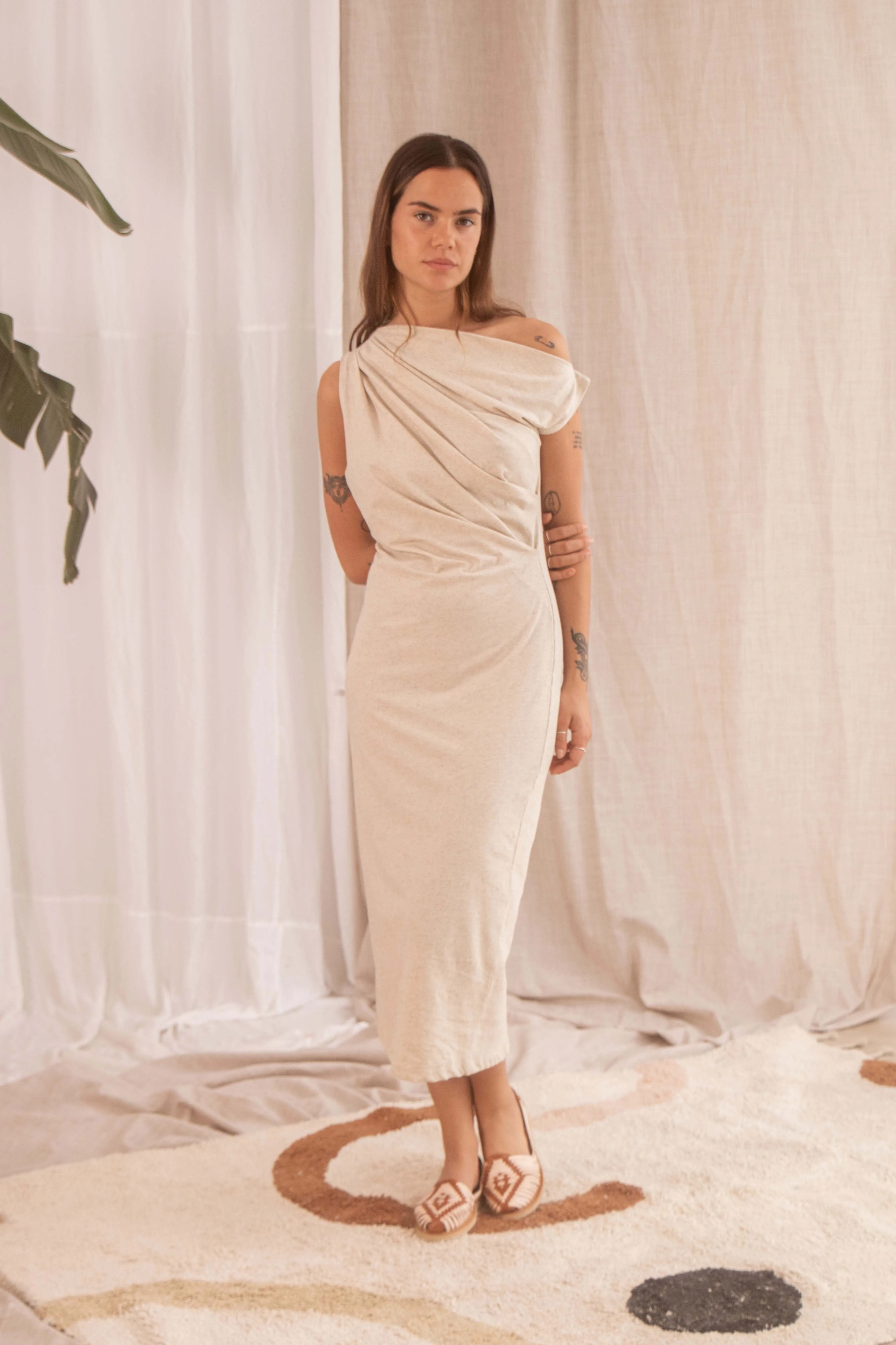 Drape Linen Dress sold by Earthkind