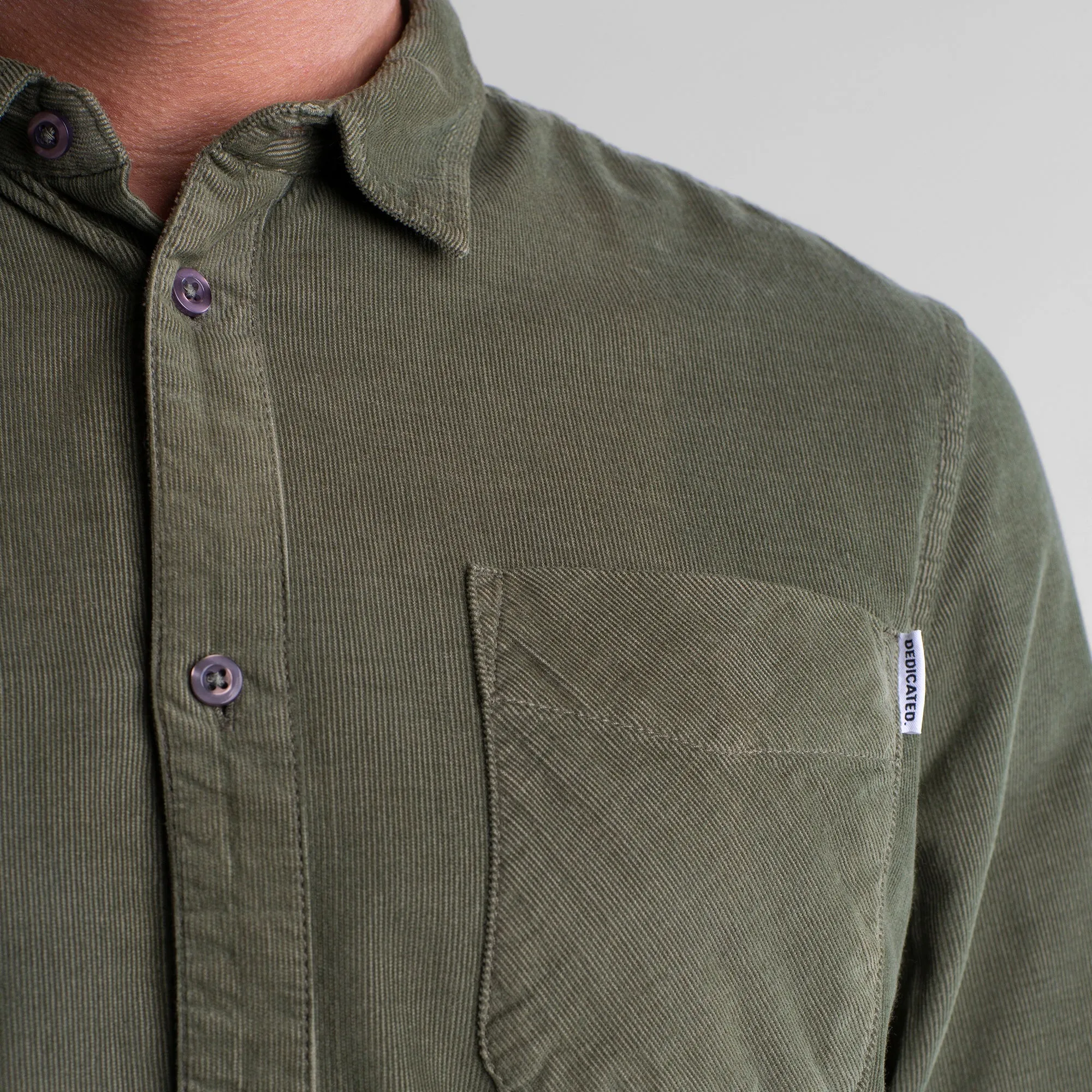 Varberg Corduroy Shirt Leaf Green sold by Earthkind product image thumbnail 3