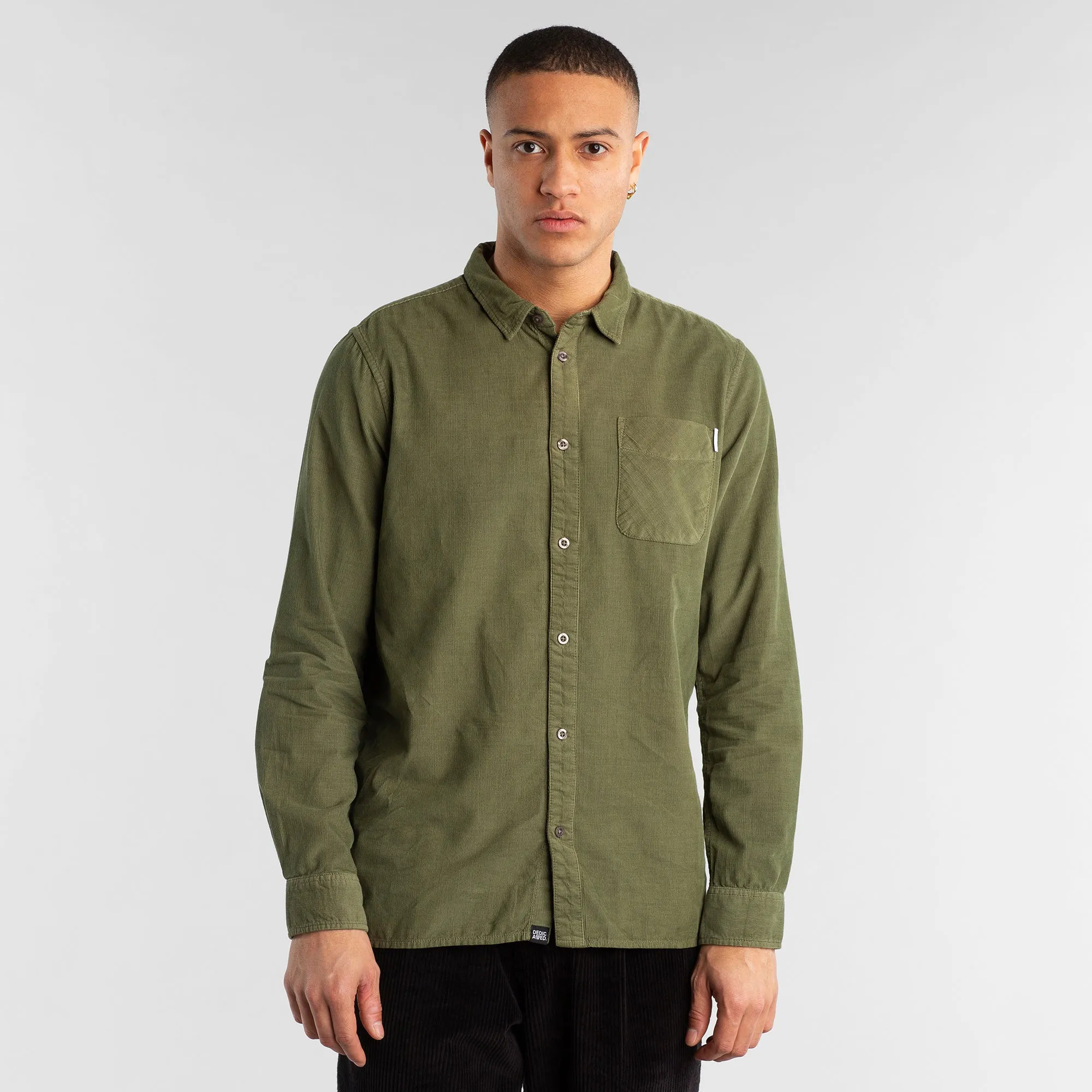 Varberg Corduroy Shirt Leaf Green sold by Earthkind