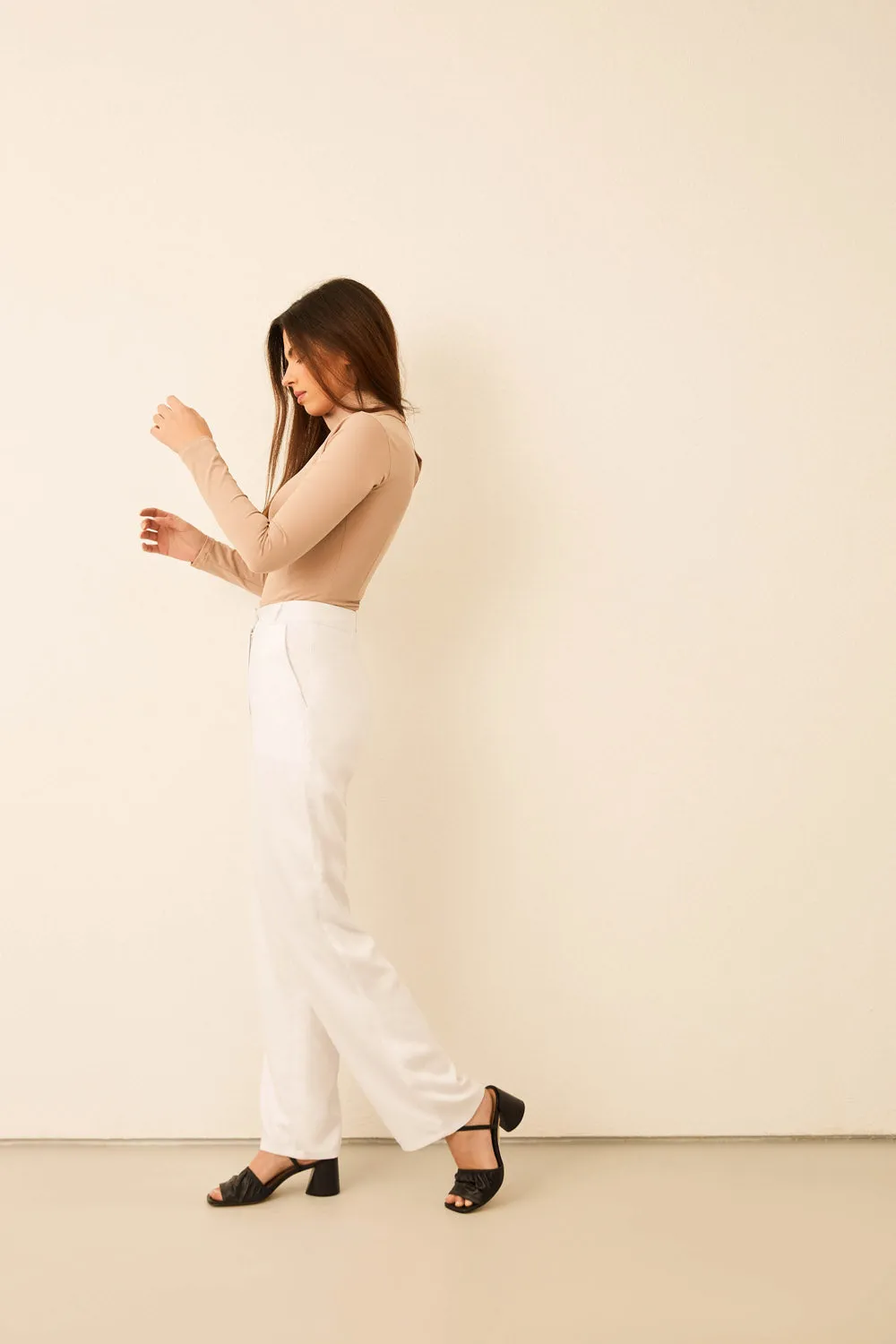 Fluid Tailored Pants White sold by Earthkind product image thumbnail 4