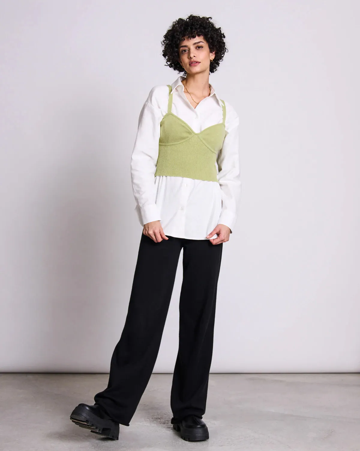 Sanah Recycled Cashmere Top Moss sold by Earthkind product image thumbnail 5