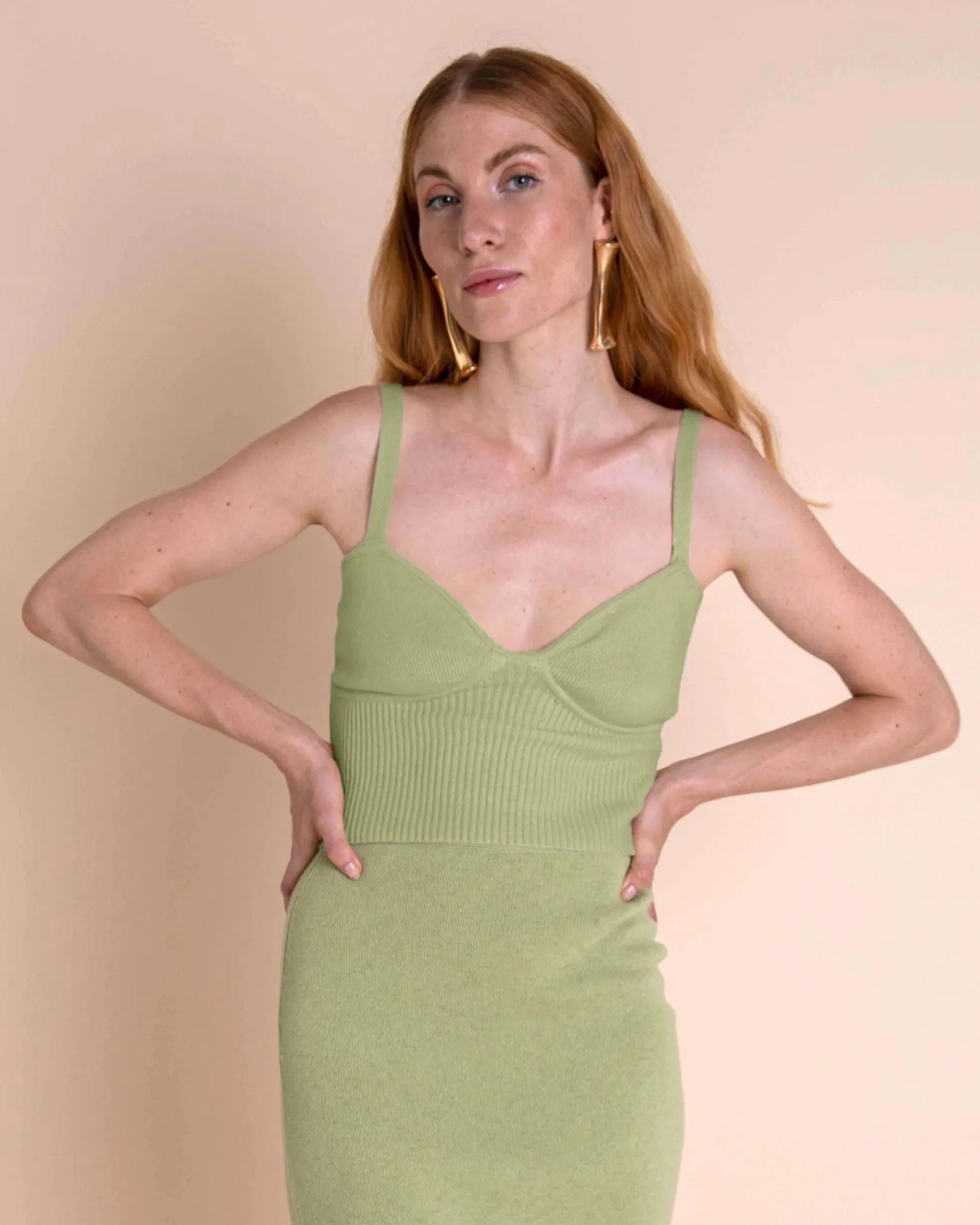 Sanah Recycled Cashmere Top Moss sold by Earthkind product image thumbnail 2