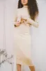 Maxi Knit Skirt in Ecru sold by Earthkind
