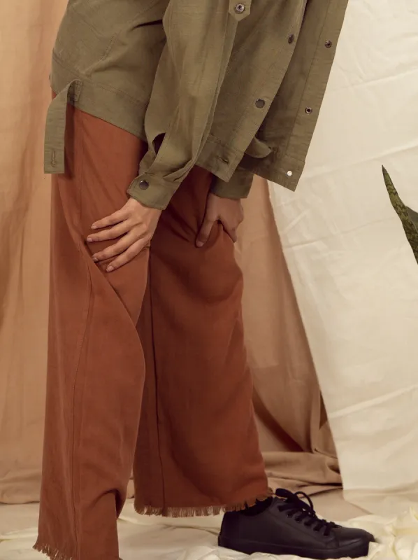 Infinity Flare Pants Copper Brown sold by Earthkind