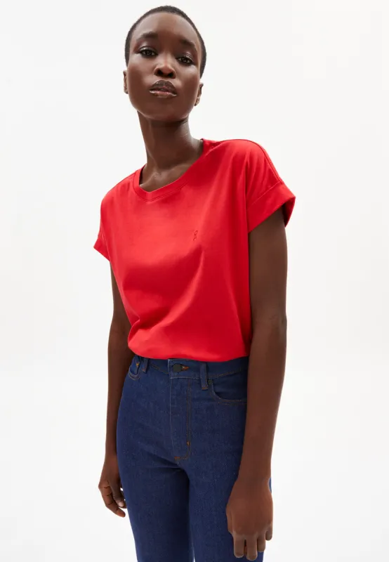 IDAA Organic Cotton Tee - poppy sold by Earthkind
