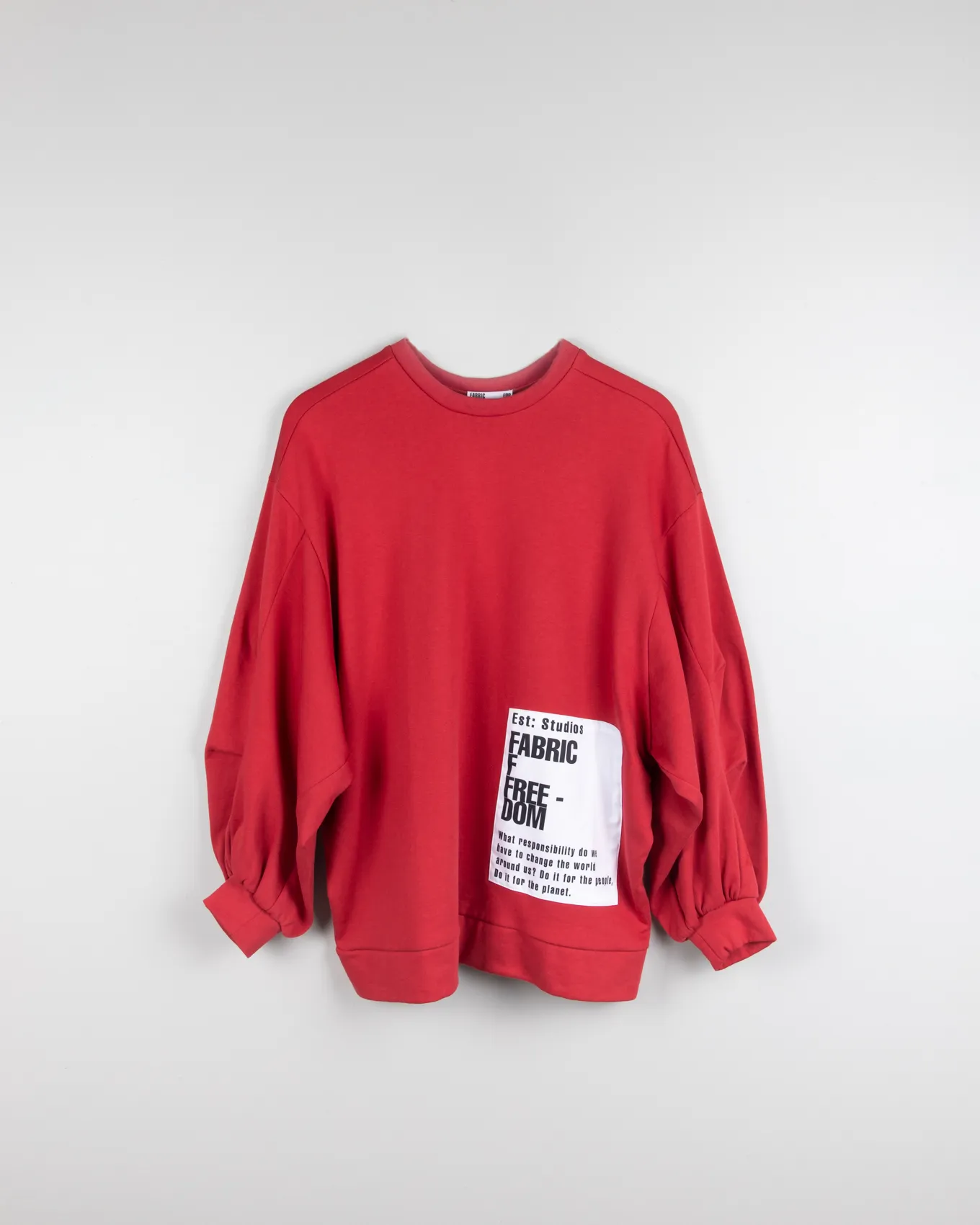Organic Cotton Oversized Jumper Red sold by Earthkind product image thumbnail 4