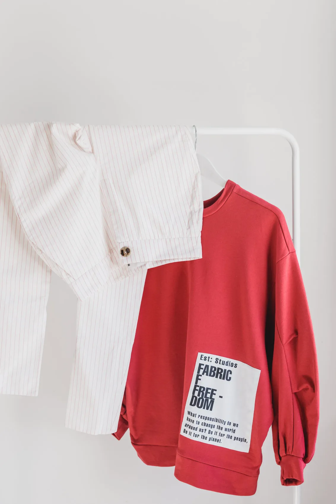 Organic Cotton Oversized Jumper Red sold by Earthkind product image thumbnail 2