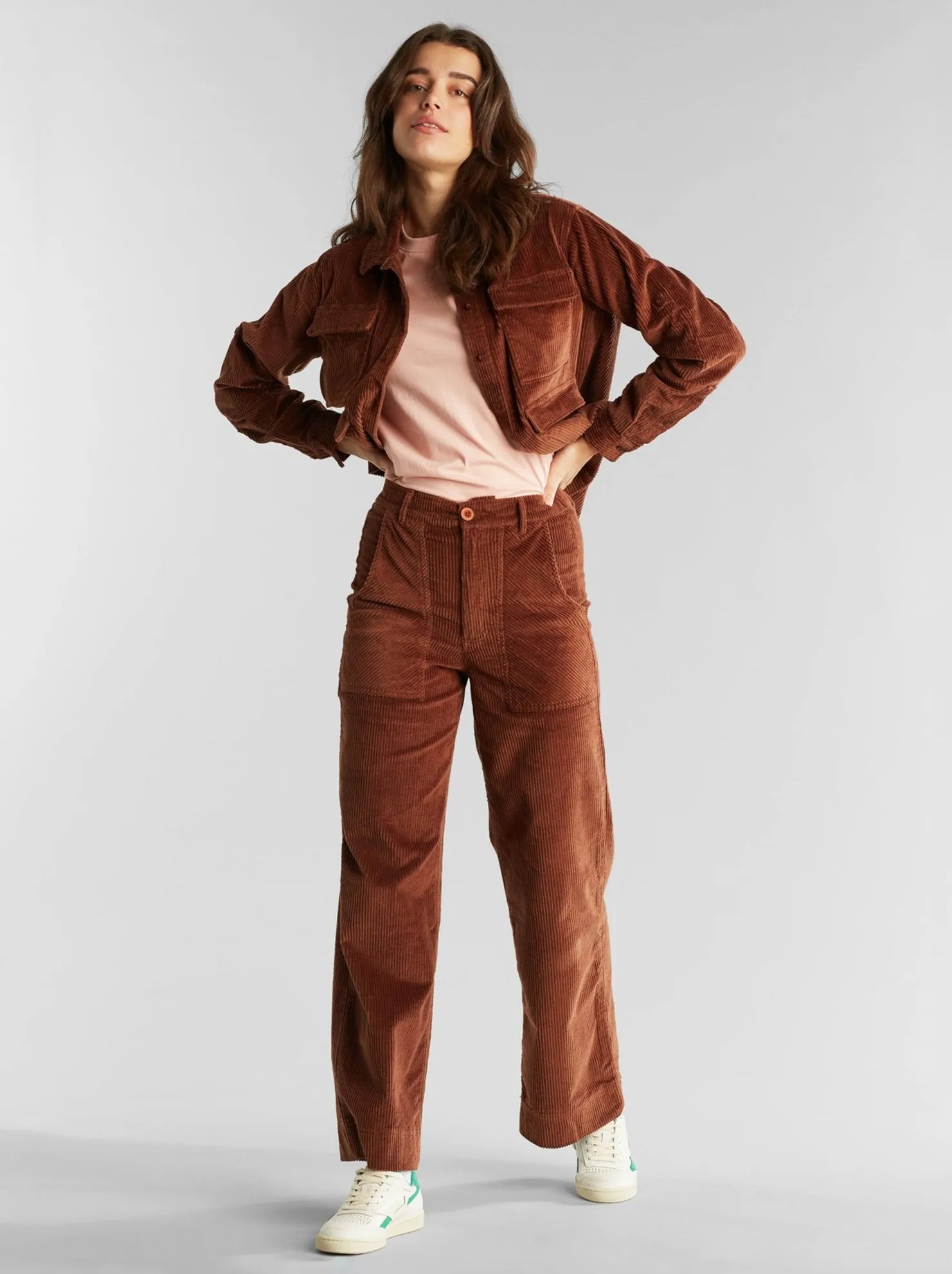 Workwear Pants Vara Corduroy Brown sold by Earthkind