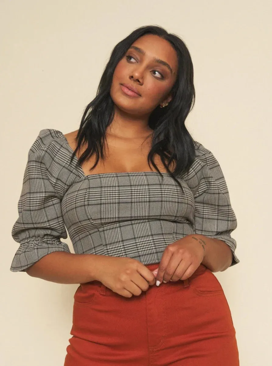 Eden Crop Top - Houndstooth sold by Earthkind product image thumbnail 3