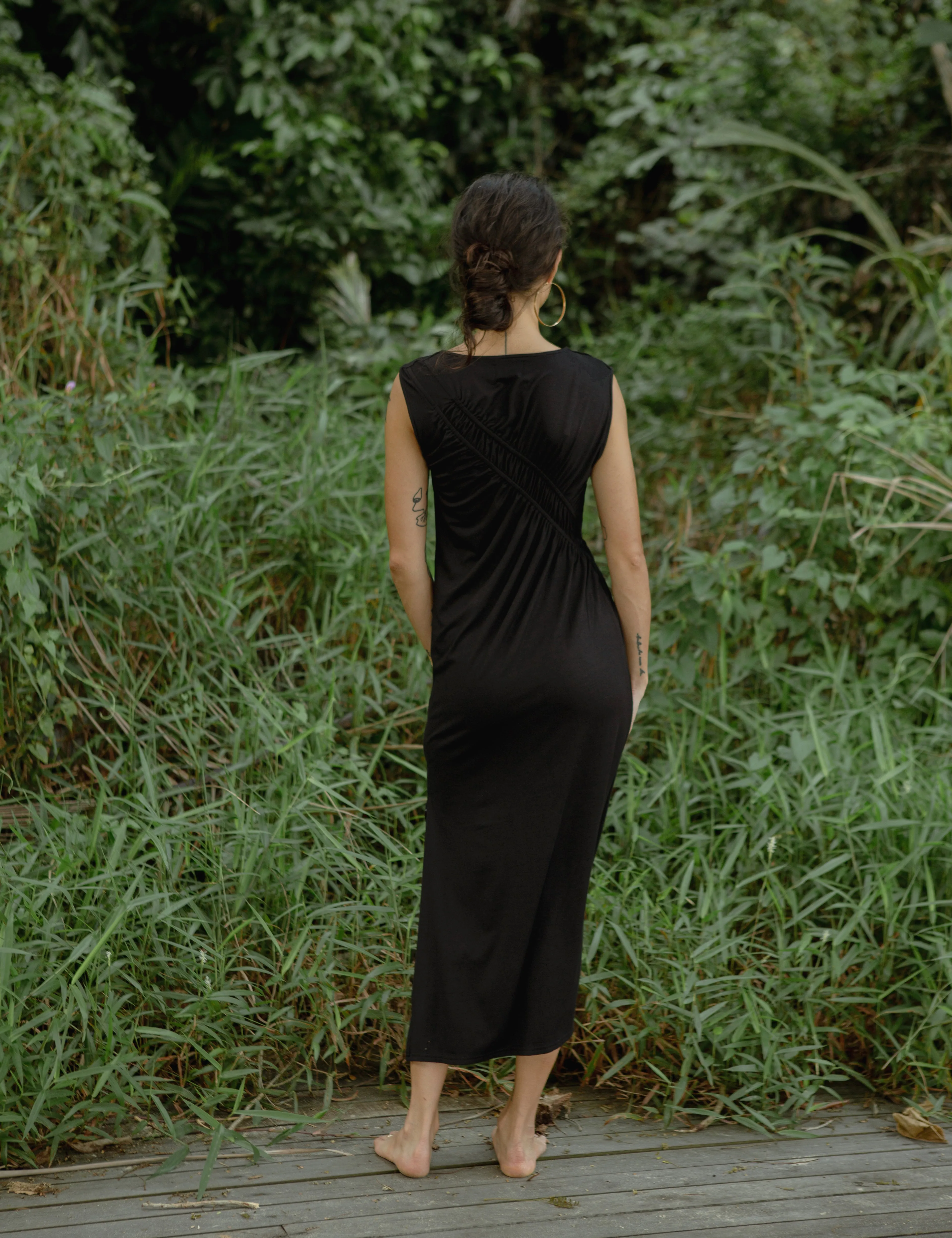 CELIA Asymmetric Ruched Waist Dress sold by Earthkind product image thumbnail 2