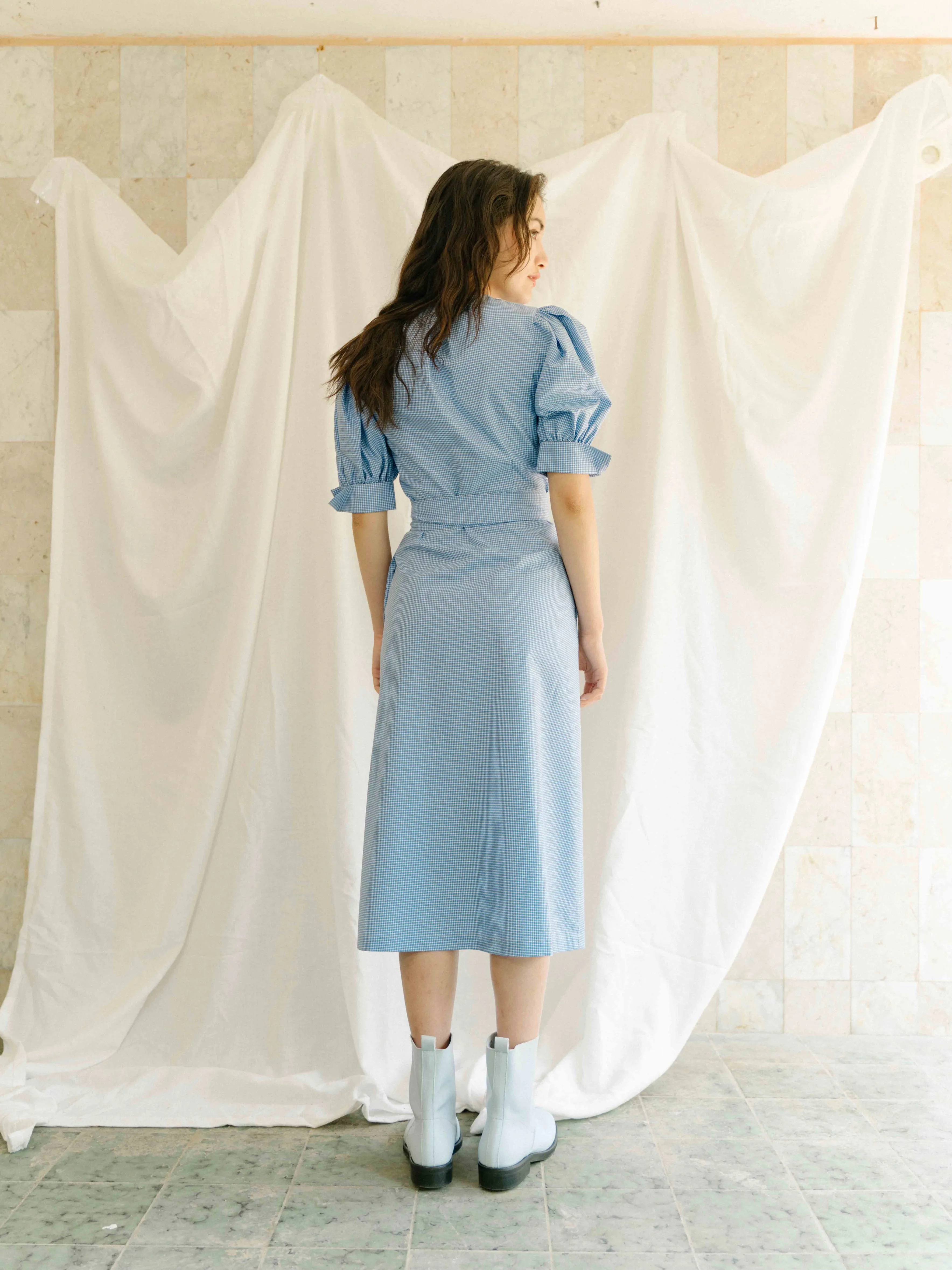 Eleanor Dress in Blue sold by Earthkind product image thumbnail 3