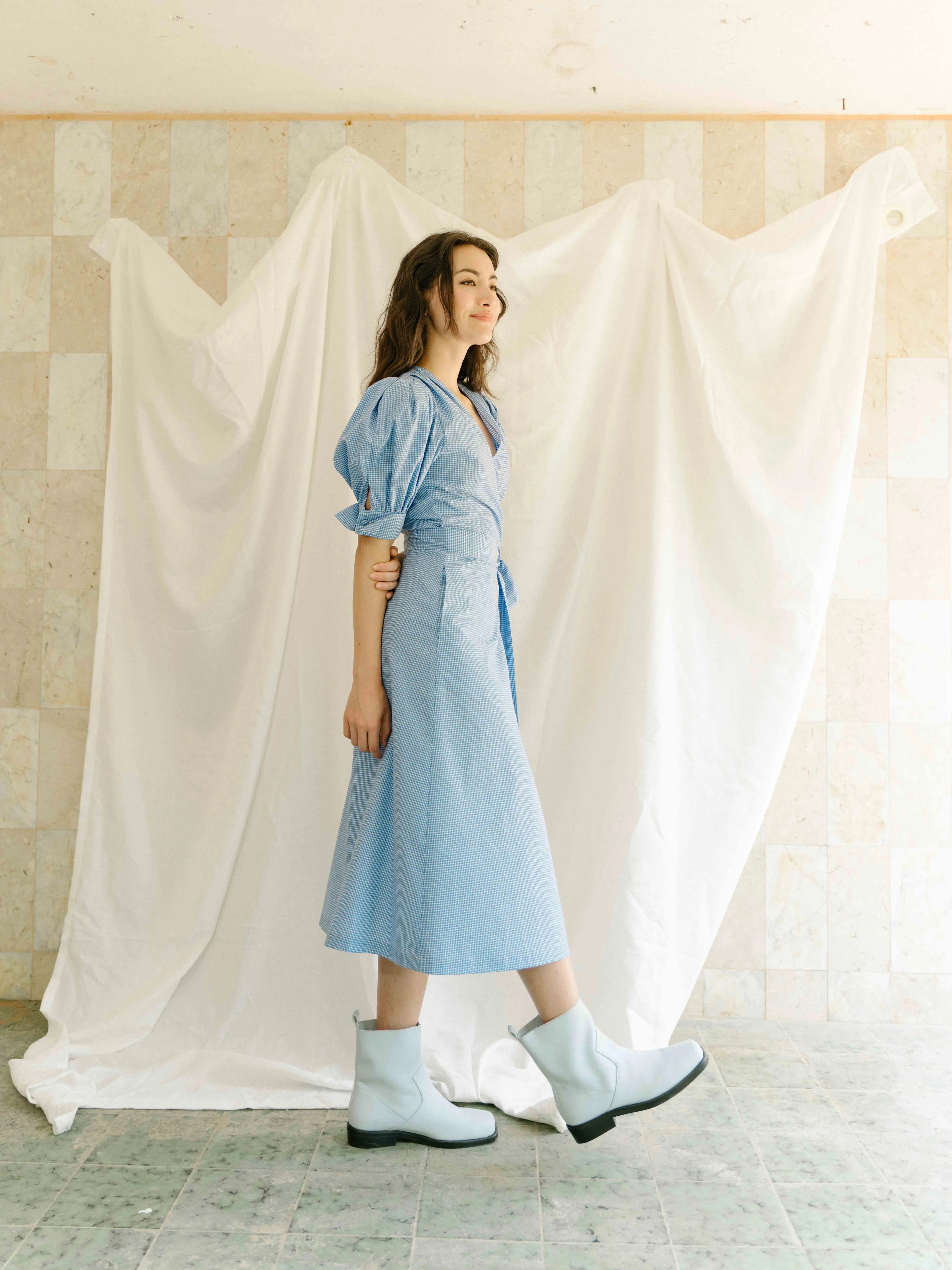 Eleanor Dress in Blue sold by Earthkind product image thumbnail 5