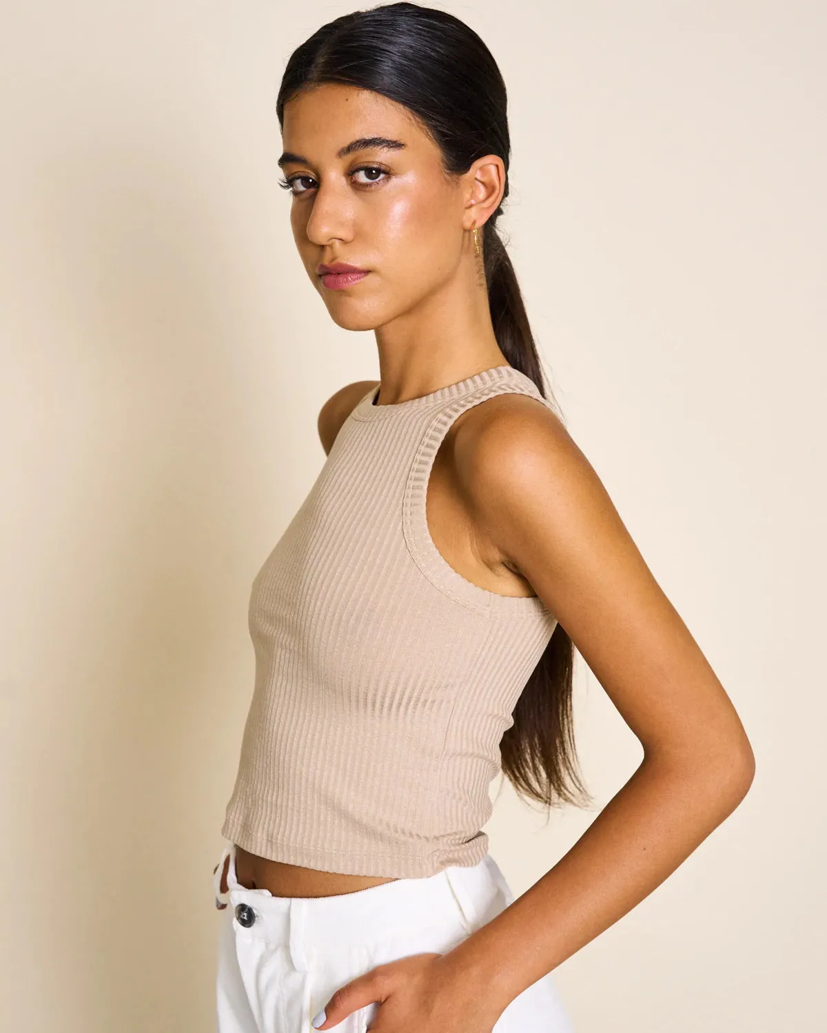 PORTO Lyocell Rib Tank Top sold by Earthkind product image thumbnail 2