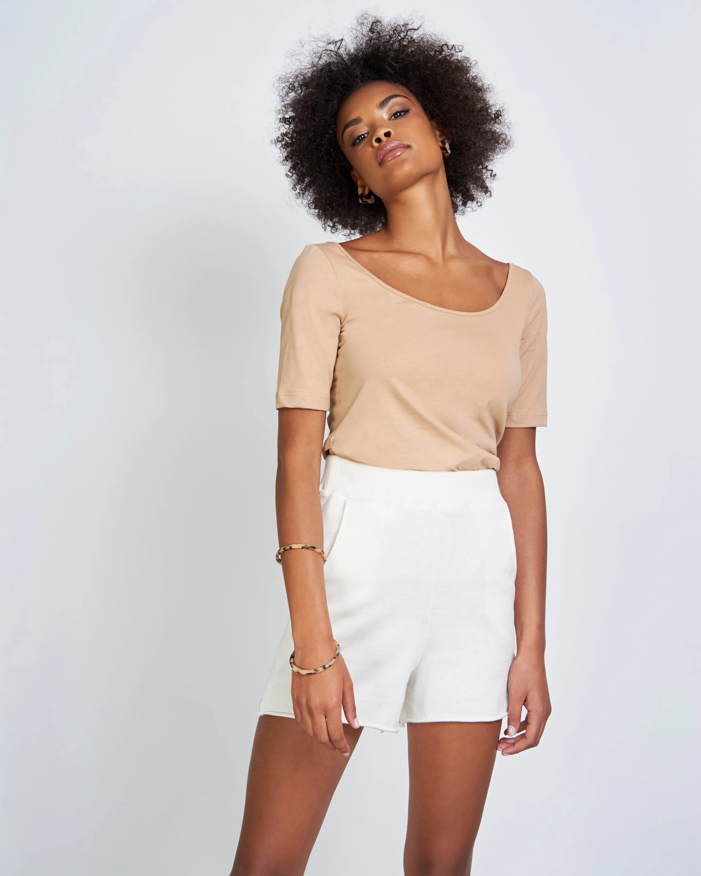 Jola Knit Shorts Offwhite sold by Earthkind product image thumbnail 3