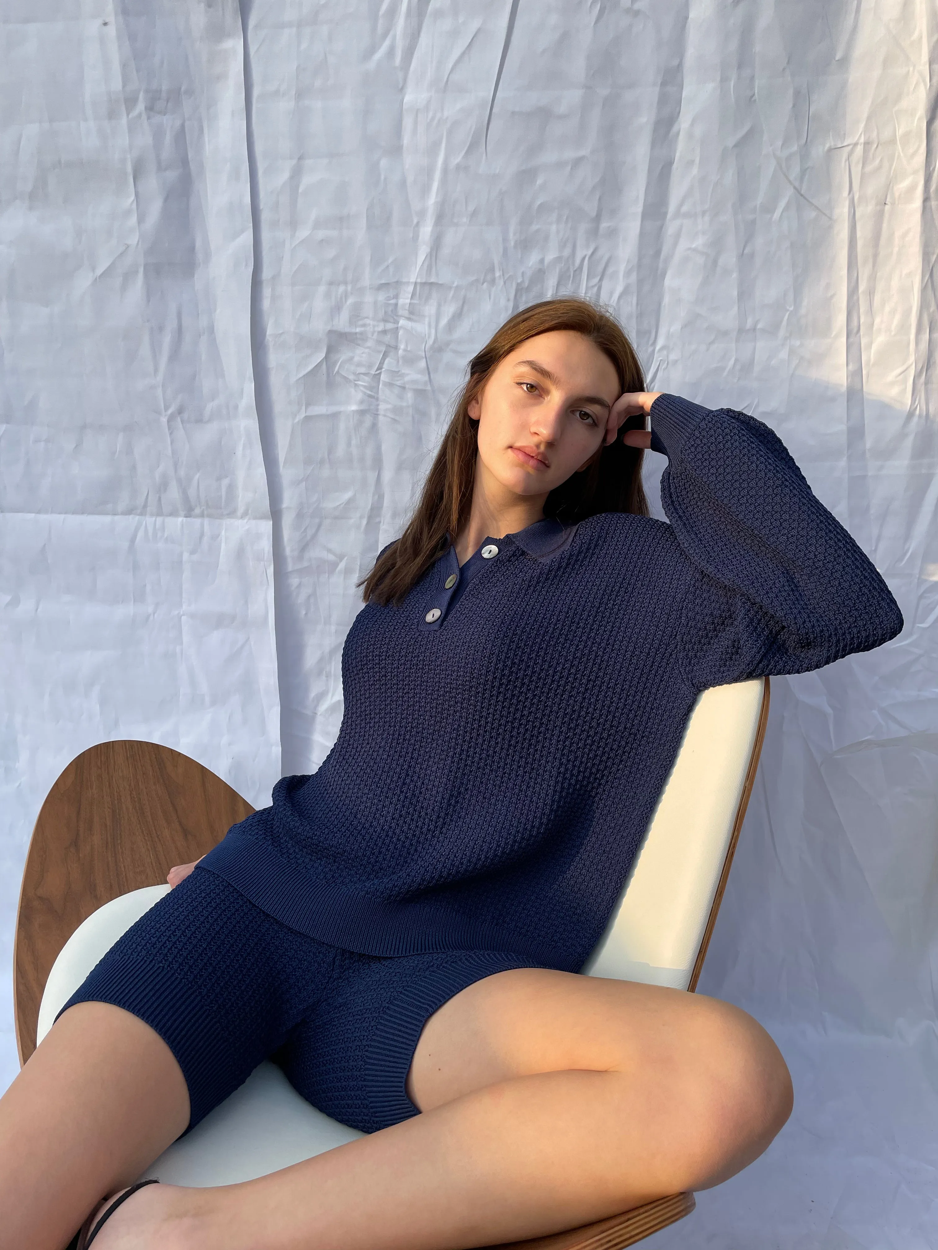 Zenni Sweater Navy sold by Earthkind