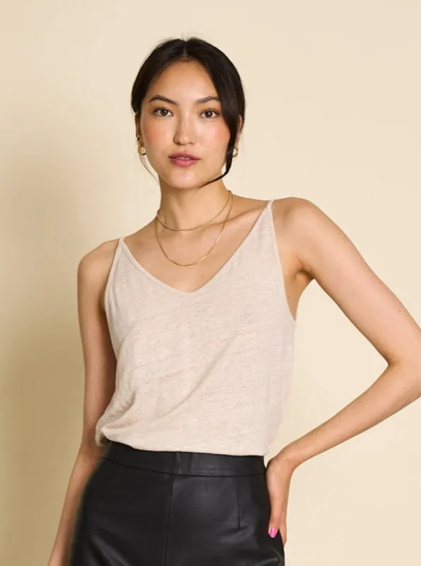 TRIANGLE Linen Slip Top sold by Earthkind