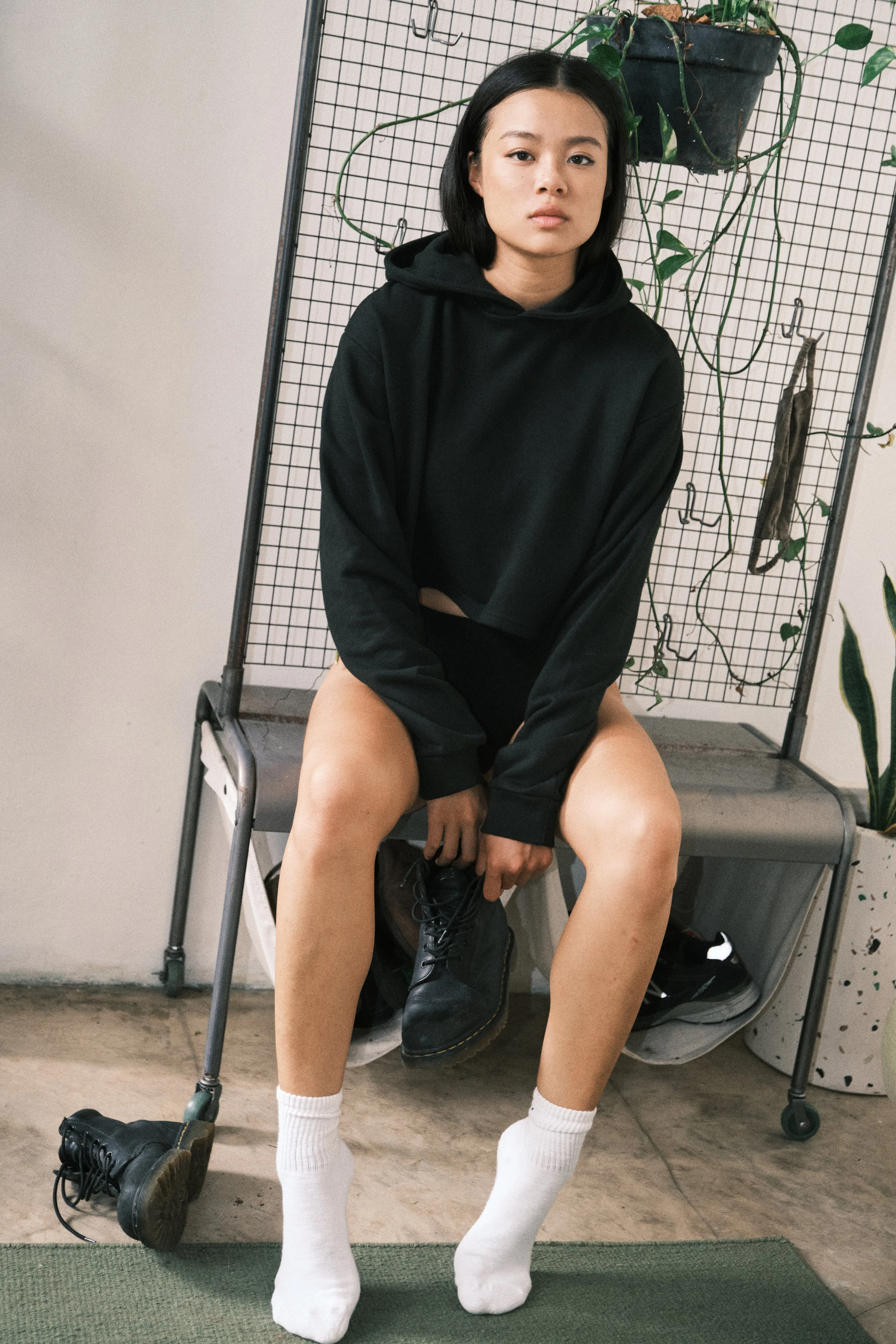 Cropped Hoodie Black sold by Earthkind