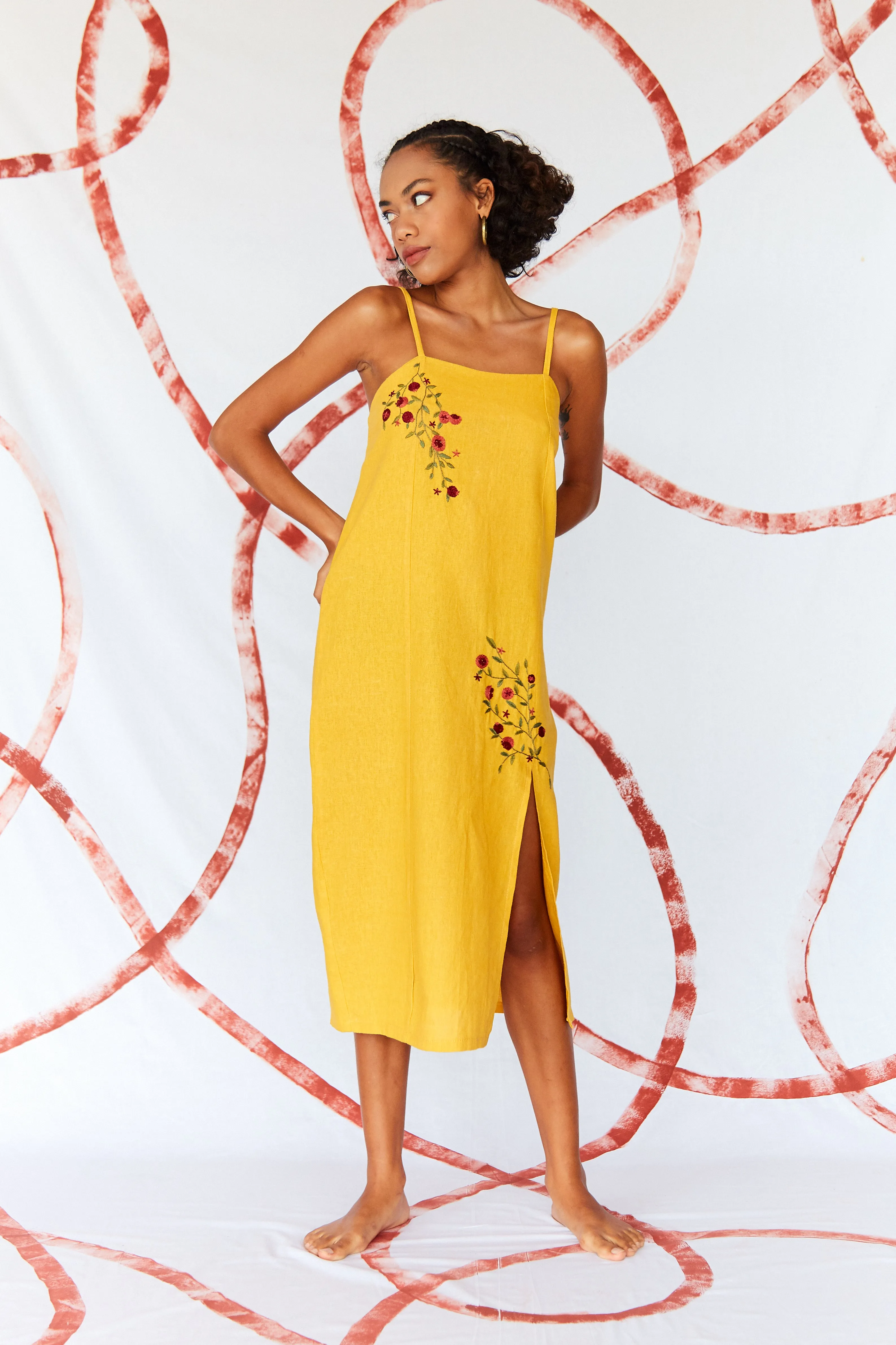 Pomegranate Dress Yellow sold by Earthkind product image thumbnail 3