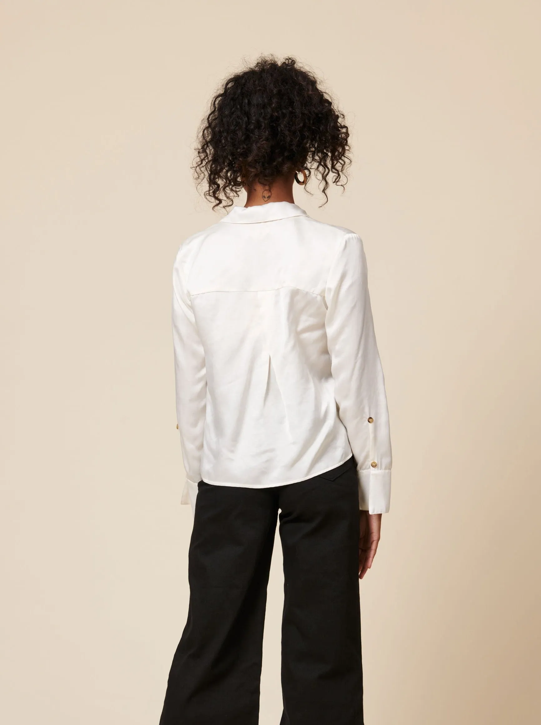 Maya Shiny Tencel™ Button Up sold by Earthkind product image thumbnail 3