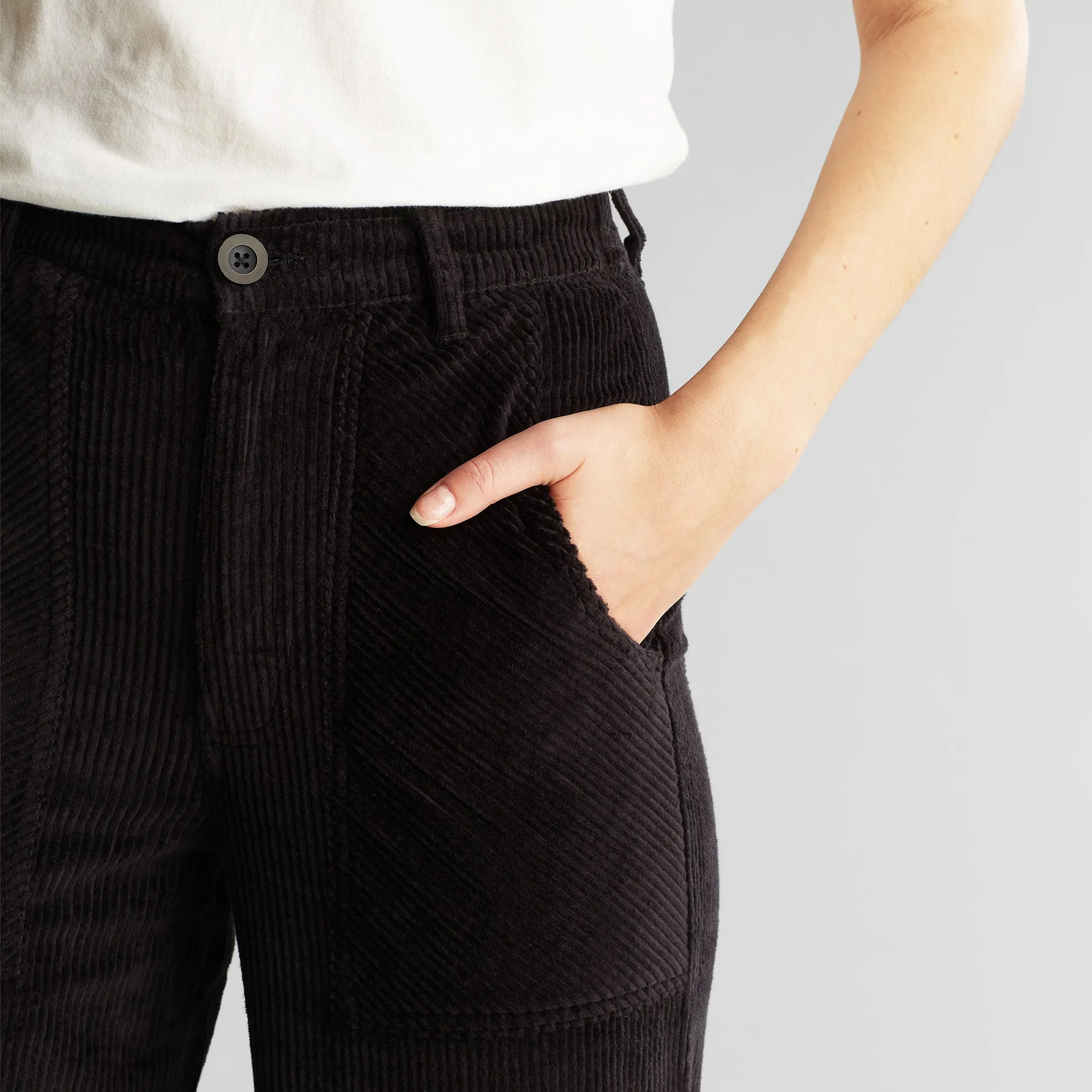 Workwear Pants Vara Corduroy Black sold by Earthkind product image thumbnail 3