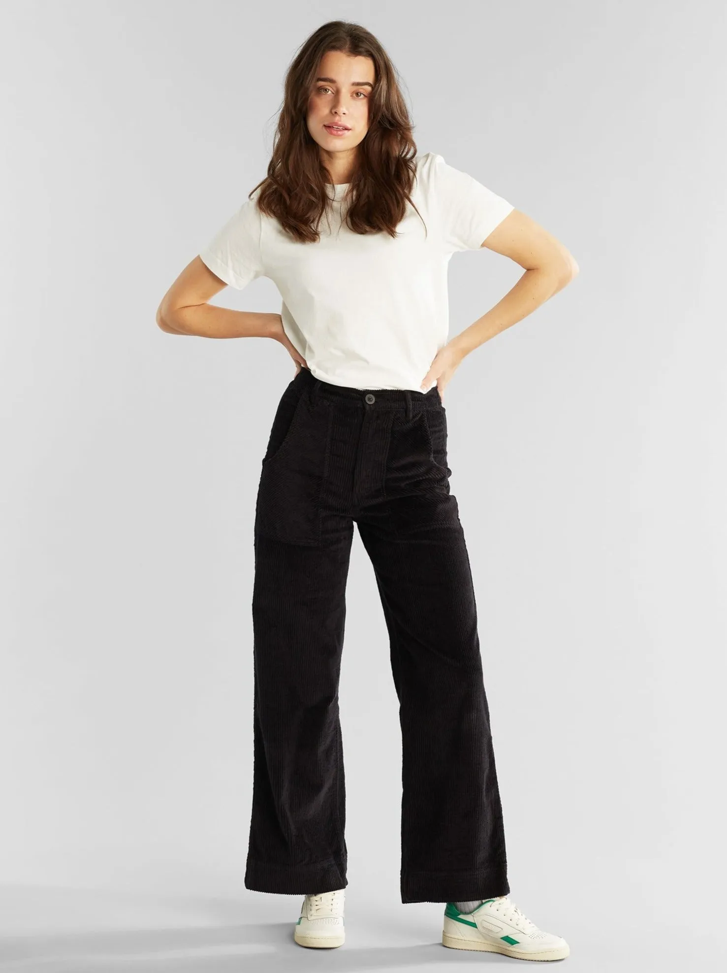 Workwear Pants Vara Corduroy Black sold by Earthkind