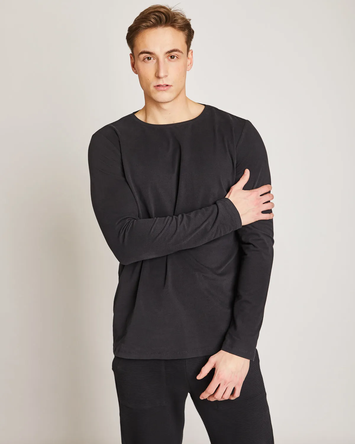 Boy Organic Cotton Longsleeve Black sold by Earthkind