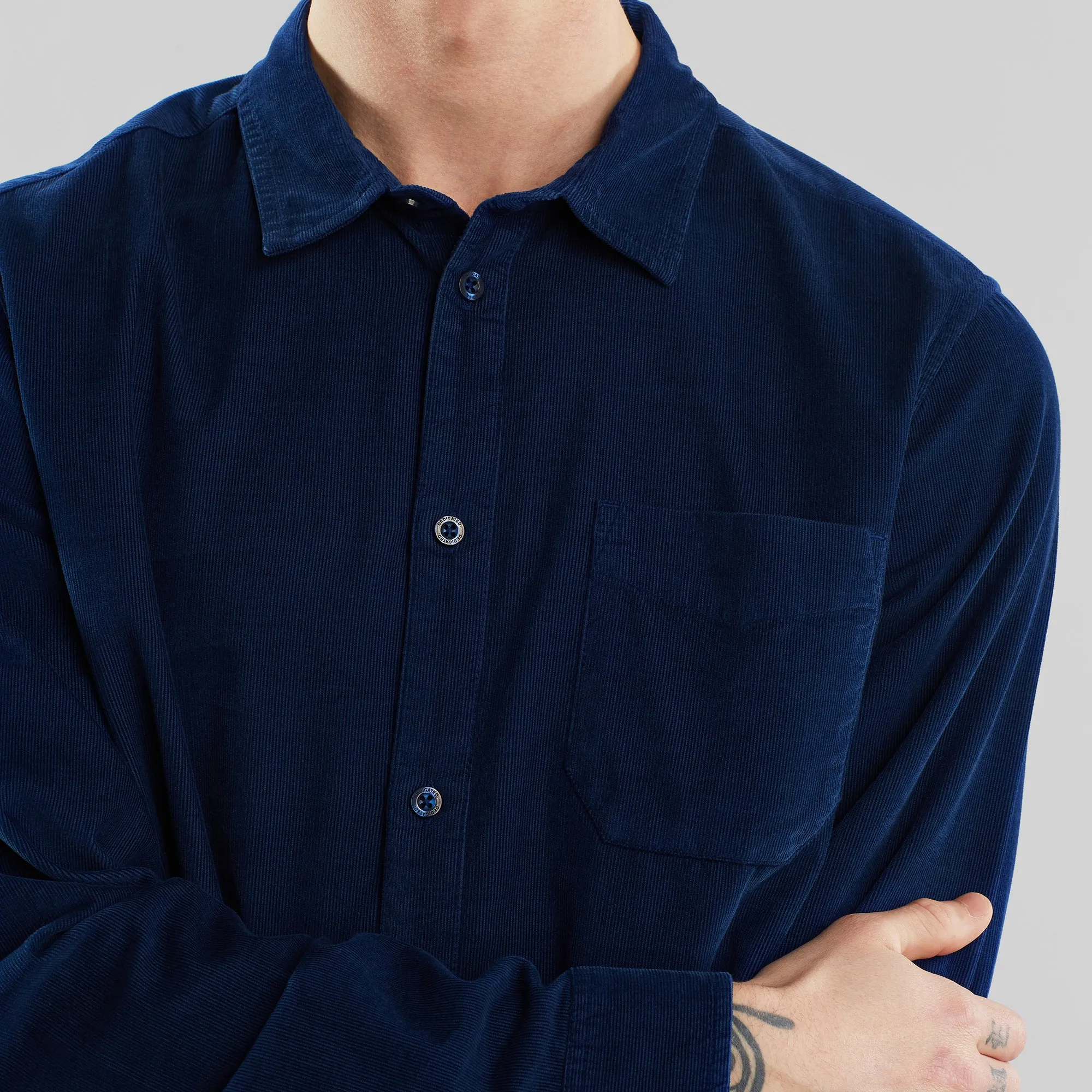 Varberg Corduroy Shirt Deep Blue sold by Earthkind product image thumbnail 3