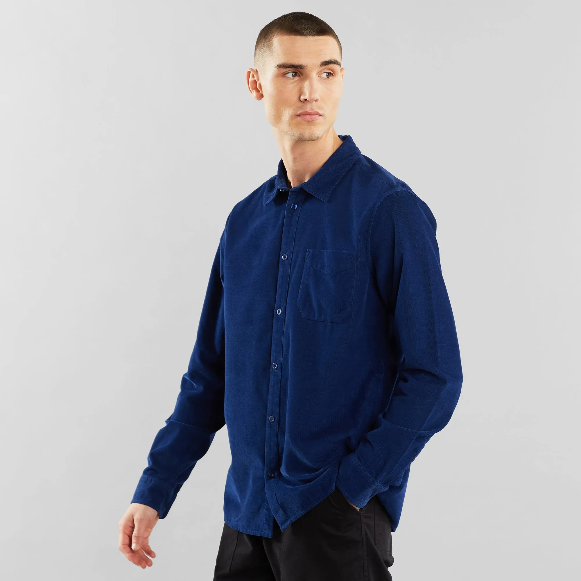 Varberg Corduroy Shirt Deep Blue sold by Earthkind product image thumbnail 4