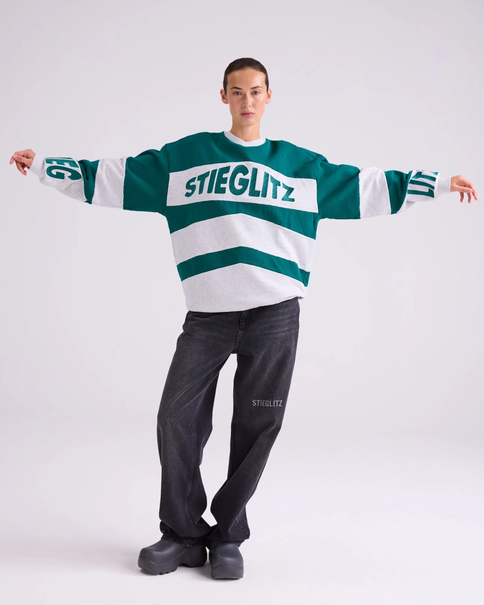 Hugo Sweater | Melange grey sold by Stieglitz