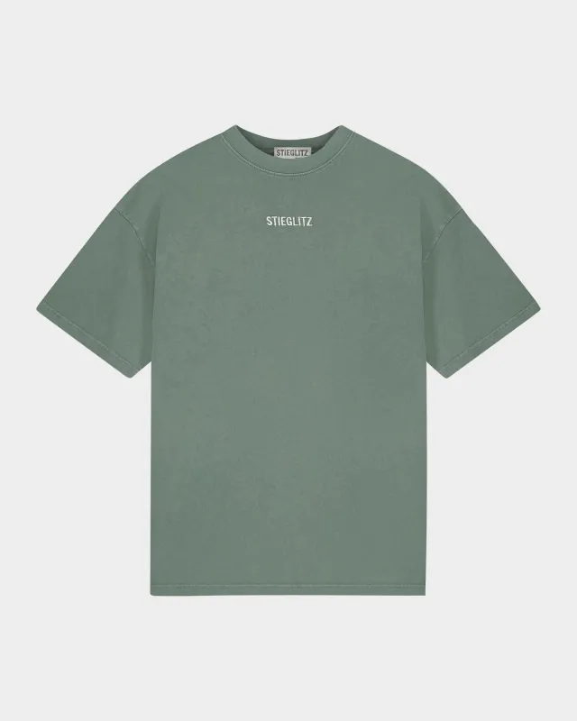Basic Worn Out T-shirt | Green made by Stieglitz