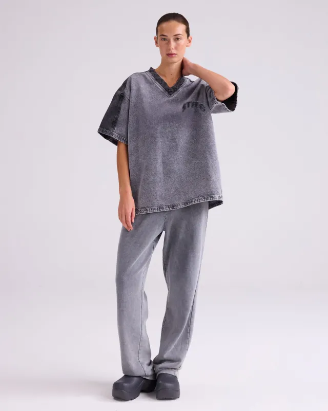 Zaphira Denim T-shirt | Grey sold by Stieglitz