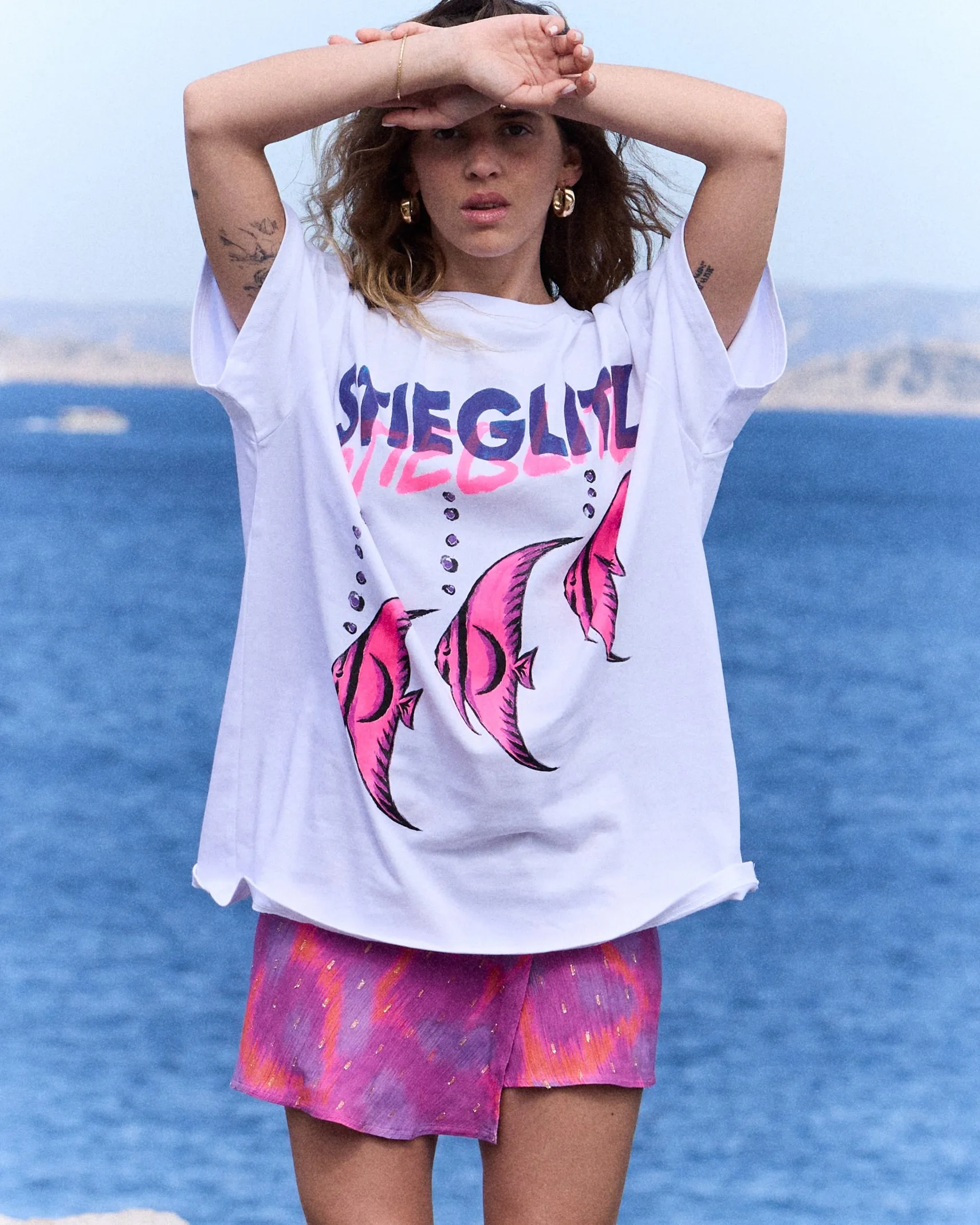 Liseth Oversized T-shirt | White sold by Stieglitz product image thumbnail 3