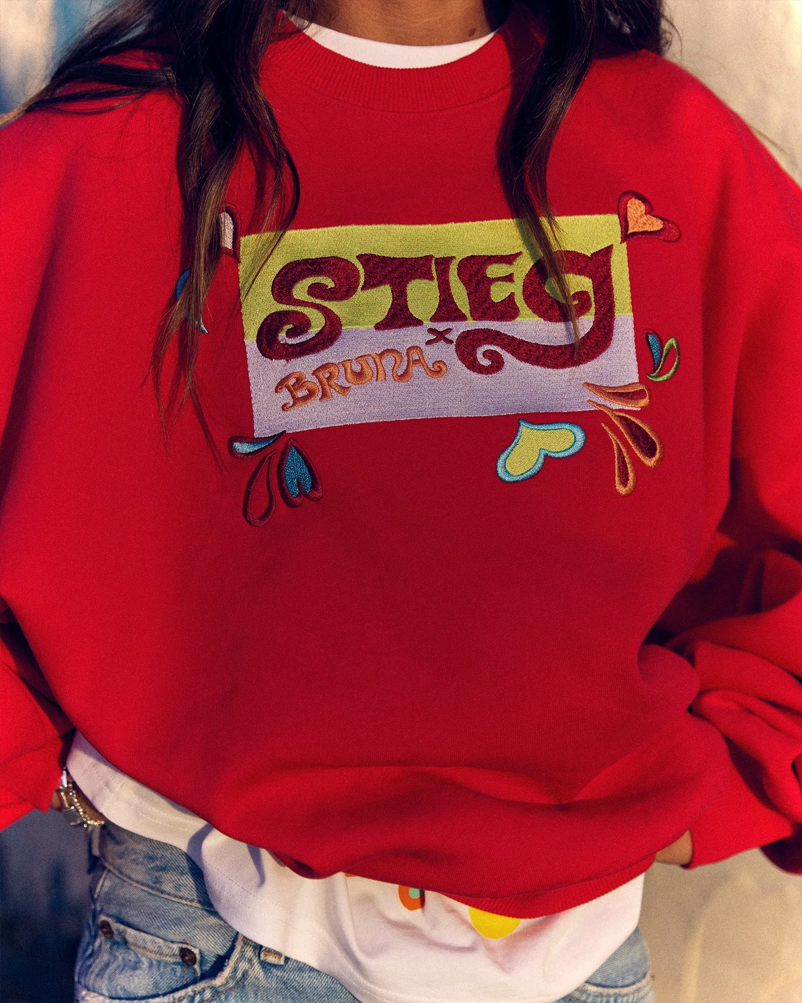Beirut Oversized Sweater | Red sold by Stieglitz product image thumbnail 2