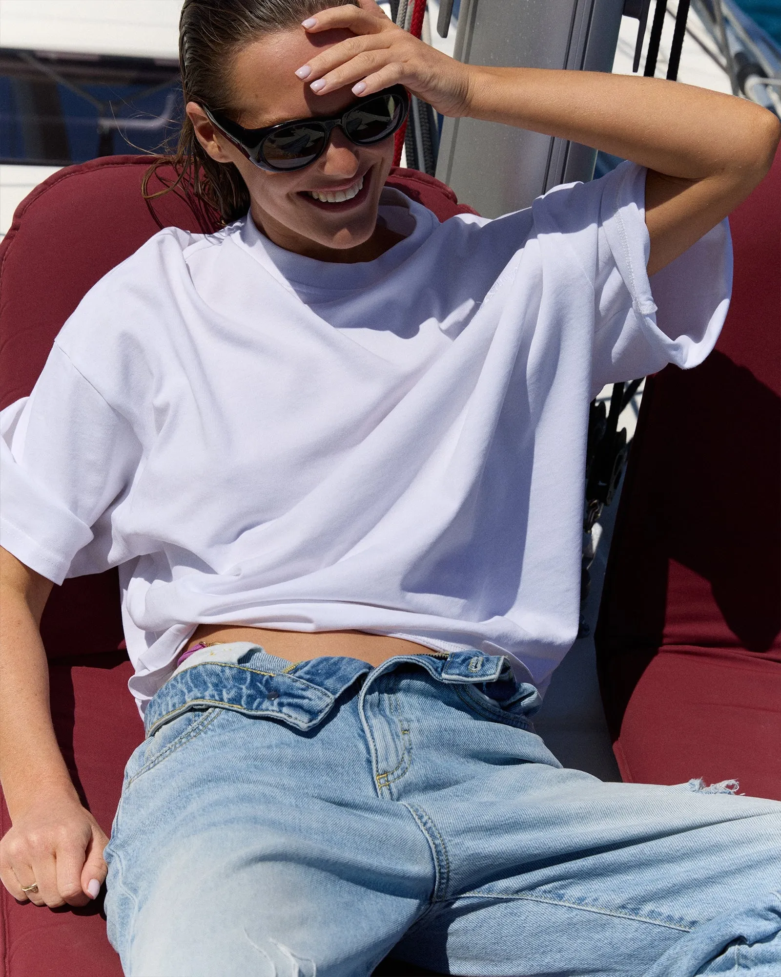 Tin Oversized Boxy T-shirt | White sold by Stieglitz product image thumbnail 4