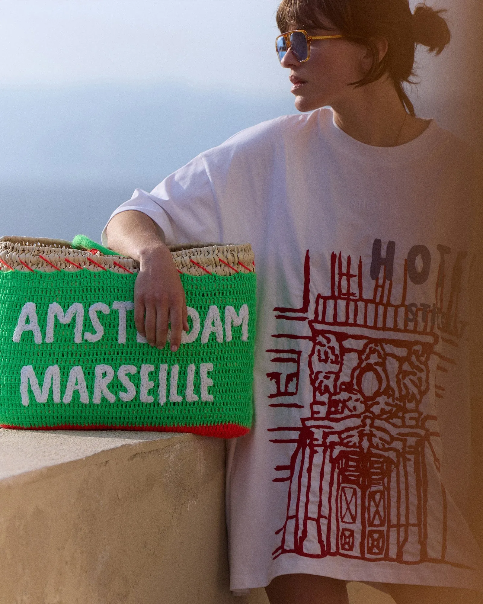 Stieglitz x Kilometre Amsterdam-Paris-Marseille medium bag | Multi sold by Stieglitz product image thumbnail 5