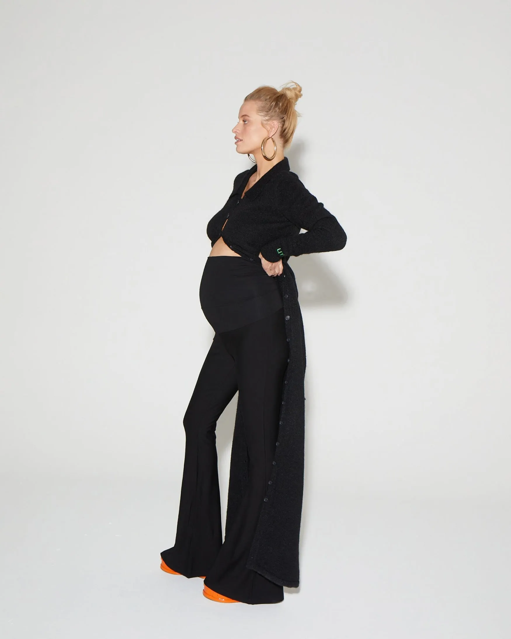NOS Stieg Maternity Flared Leggings | Black sold by Stieglitz product image thumbnail 2