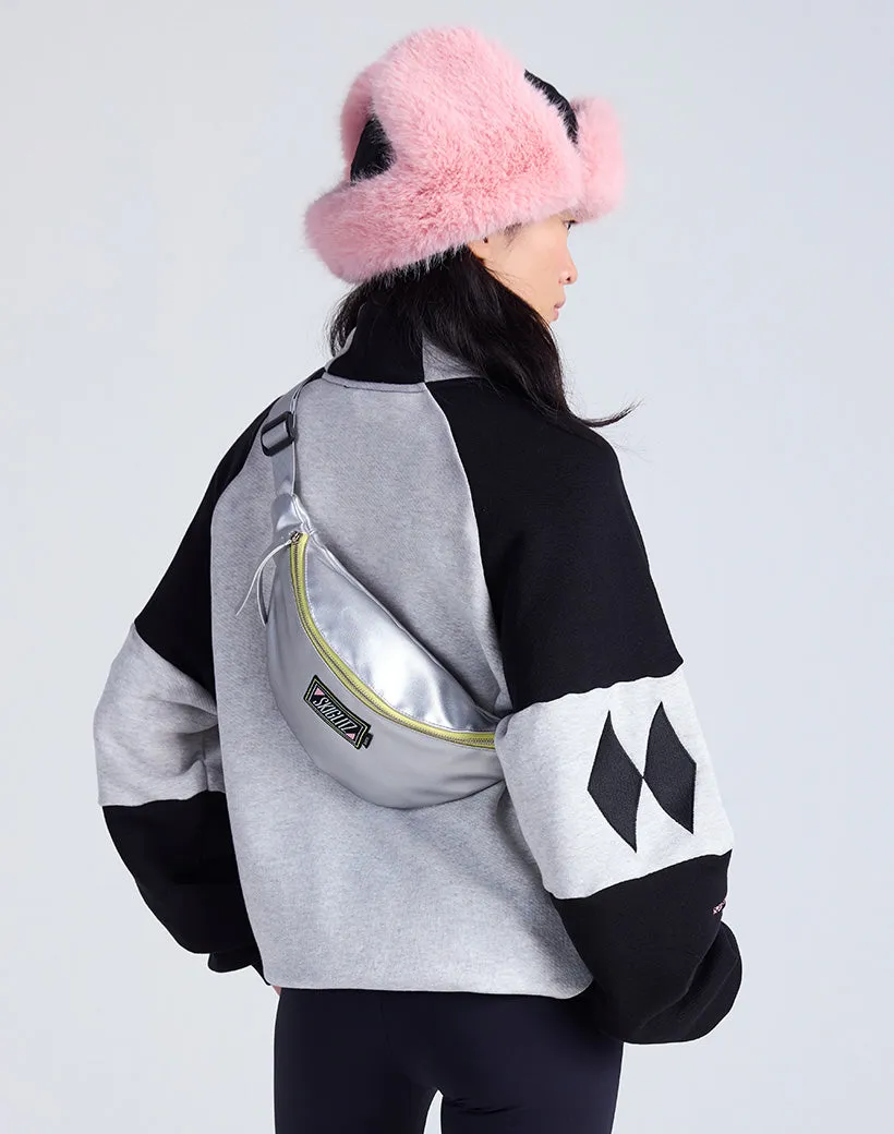 Carli Zip Up Sweater | Melange grey sold by Stieglitz product image thumbnail 3