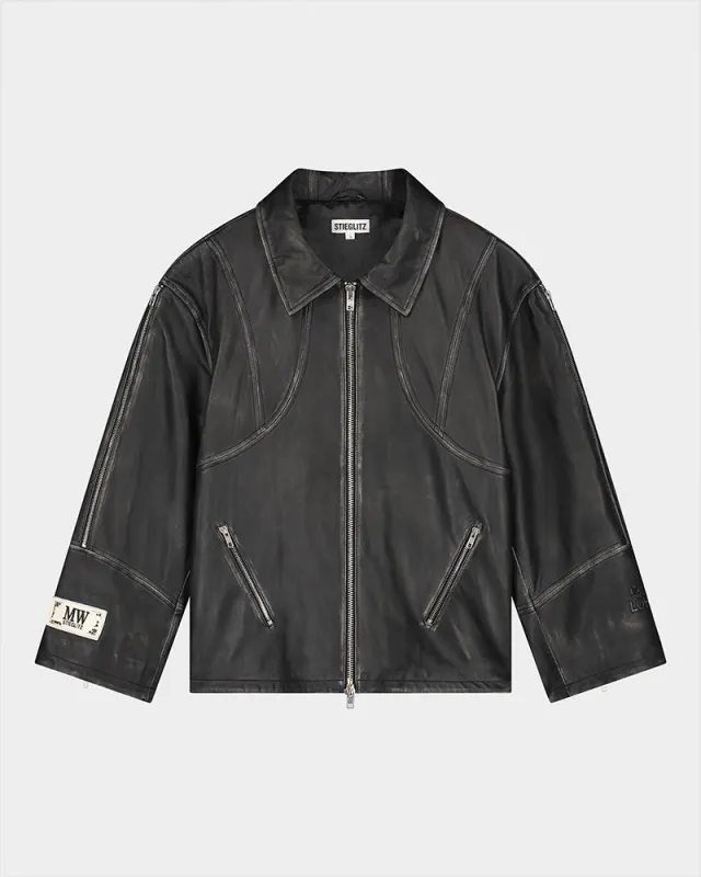 Estee Leather Jacket | Black made by Stieglitz