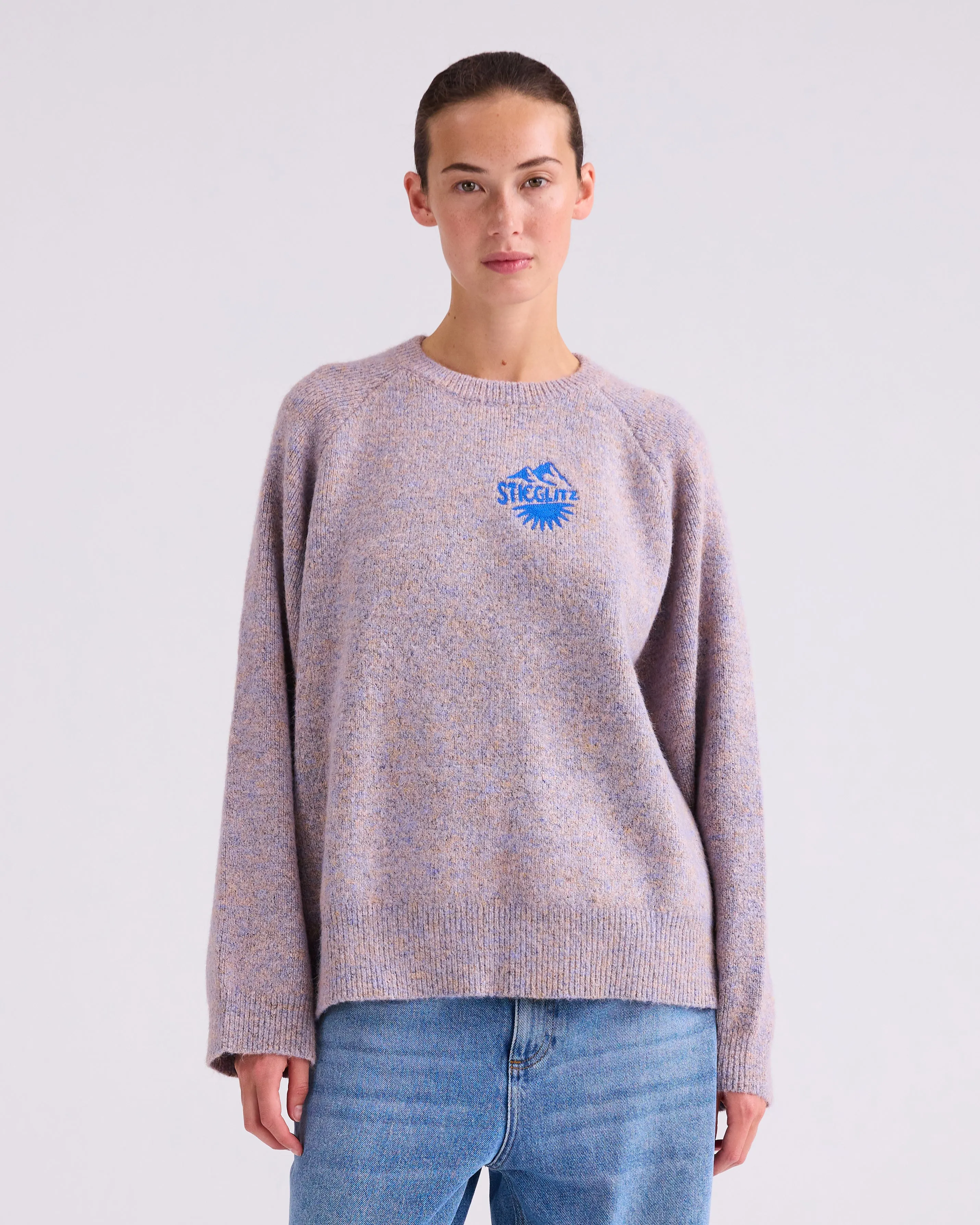 Melicia Jumper | Purple melange sold by Stieglitz product image thumbnail 3