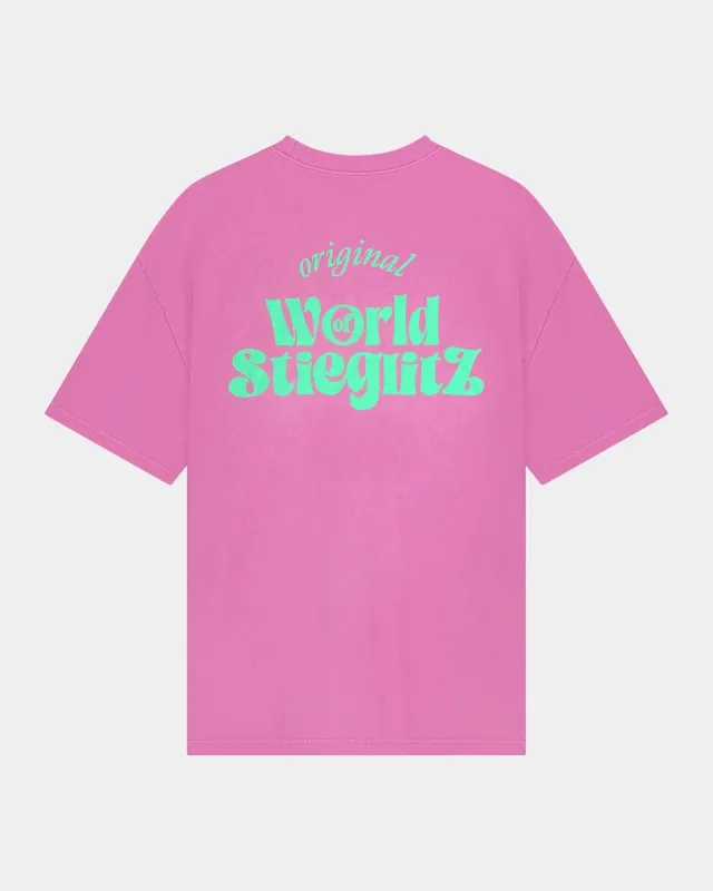World of Stieg Oversized T-shirt | Pink sold by Stieglitz