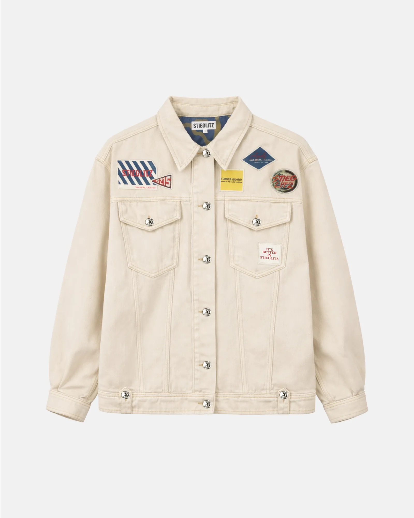 Taigo Denim Jacket | Beige sold by Stieglitz product image thumbnail 3