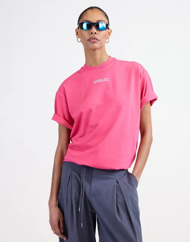 Basic Worn-out Oversized T-shirt | Pink sold by Stieglitz