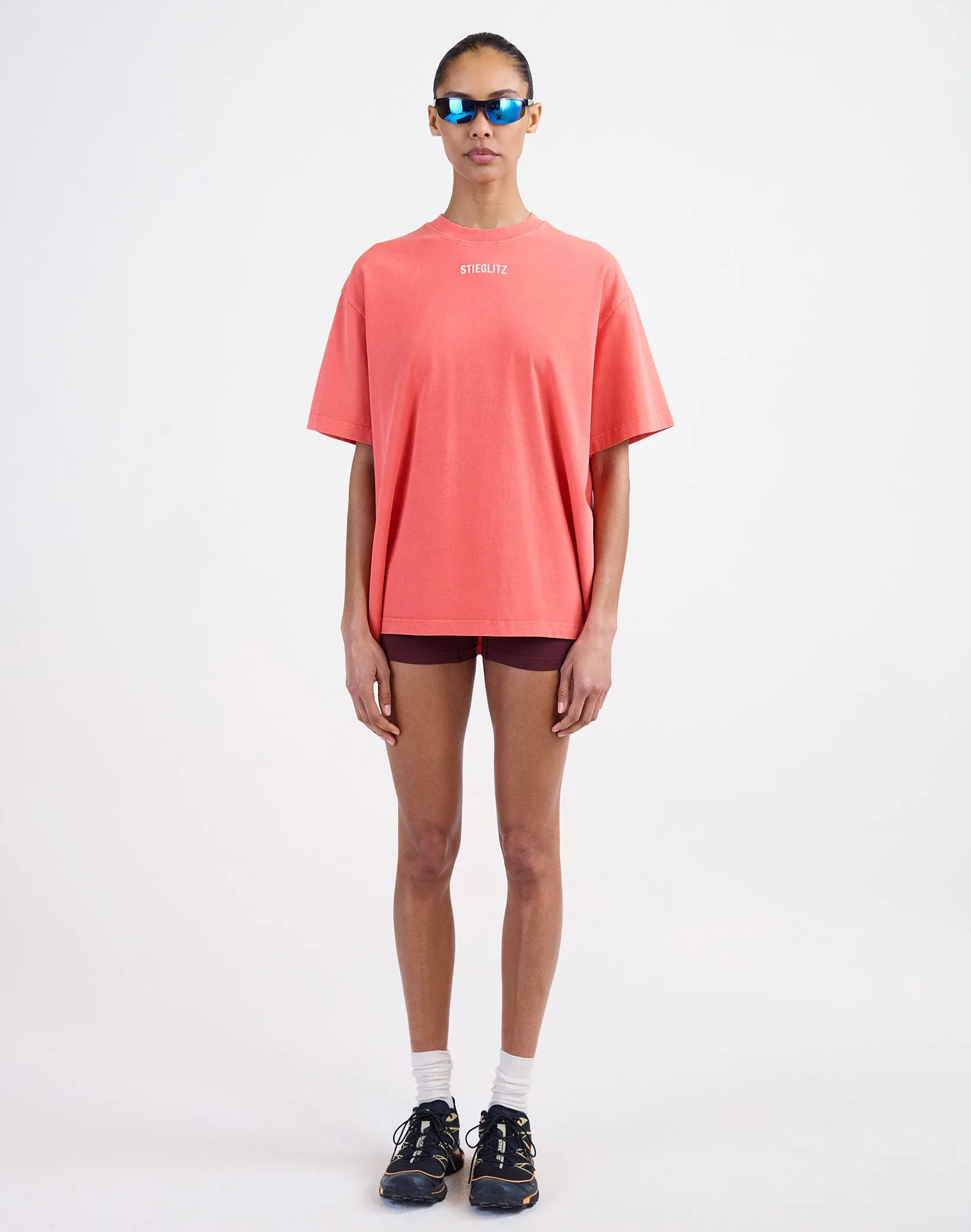 Basic Worn-out Oversized T-shirt | Coral sold by Stieglitz product image thumbnail 3