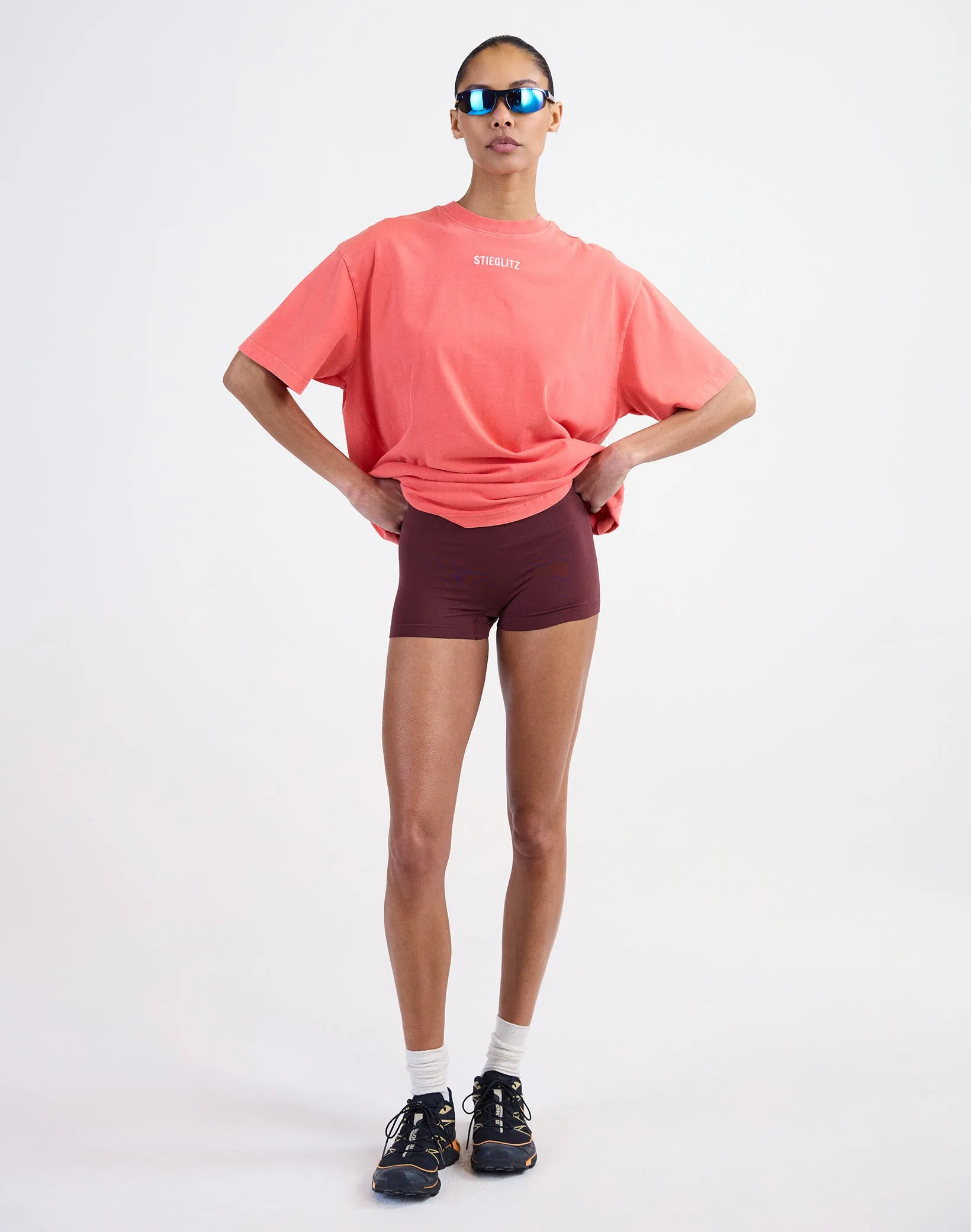 Basic Worn-out Oversized T-shirt | Coral sold by Stieglitz product image thumbnail 4