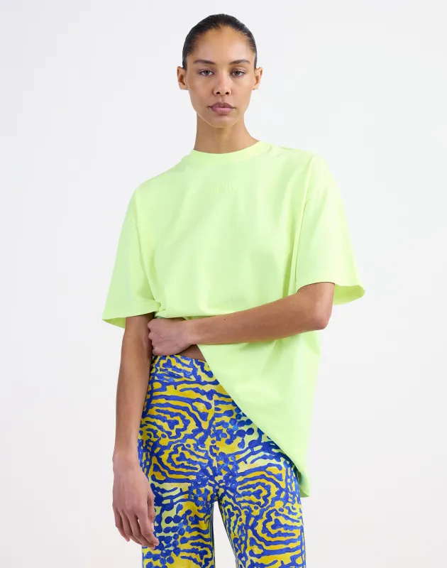 Basic Worn-out Oversized T-shirt | Yellow sold by Stieglitz