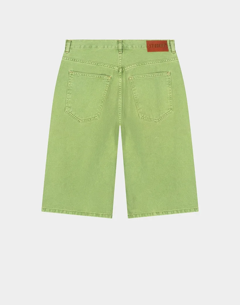 Alexio Denim Shorts | Green sold by Stieglitz product image thumbnail 3