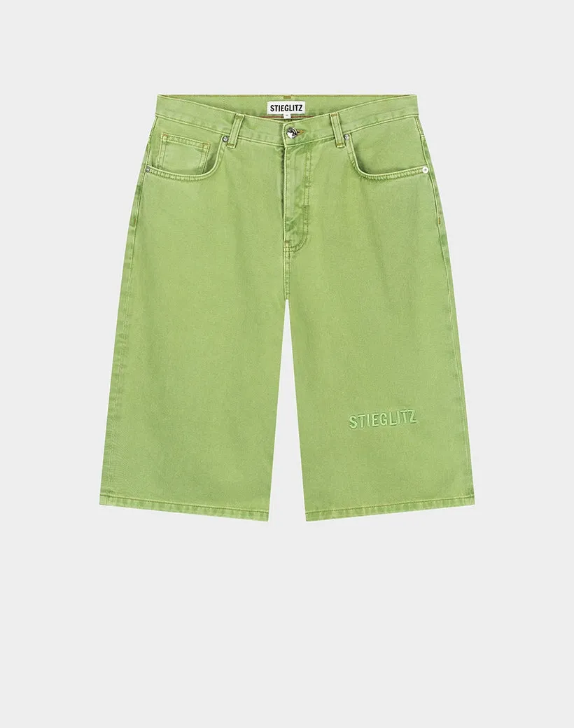 Alexio Denim Shorts | Green sold by Stieglitz product image thumbnail 2