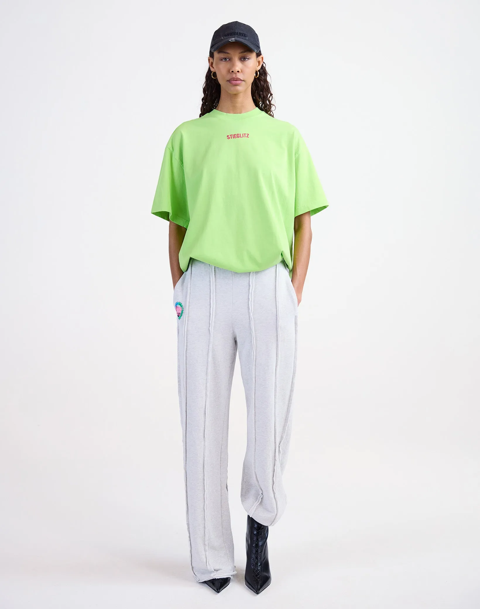 Basic Worn-out Oversized T-shirt | Green sold by Stieglitz product image thumbnail 3