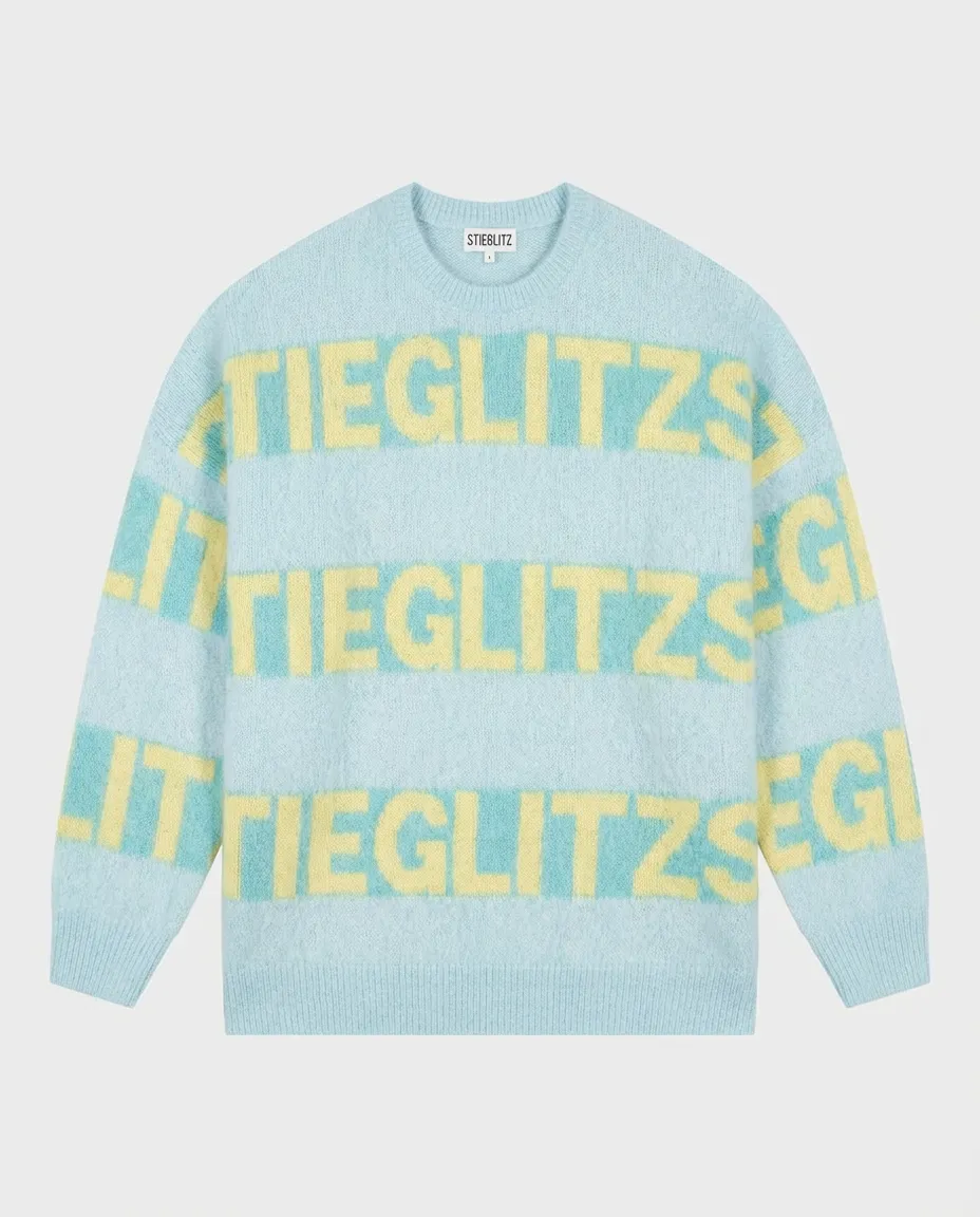 Keisa Knitted Sweater | Blue sold by Stieglitz product image thumbnail 3