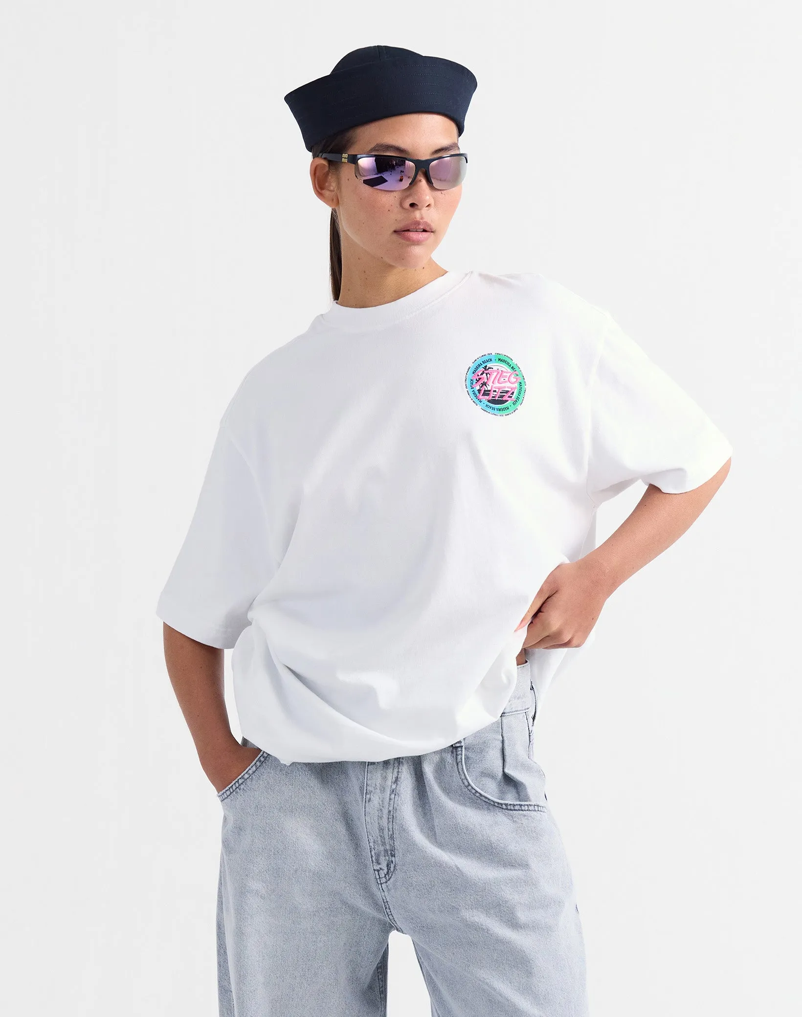 Lidia Oversized T-shirt | White sold by Stieglitz